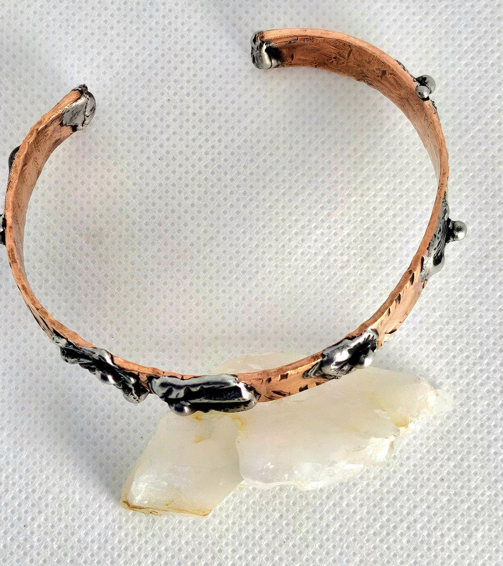 Handmade Copper Pipe Cuff Bracelet Rustic Boho Chic Jewelry Gift for Her - FREE Shipping