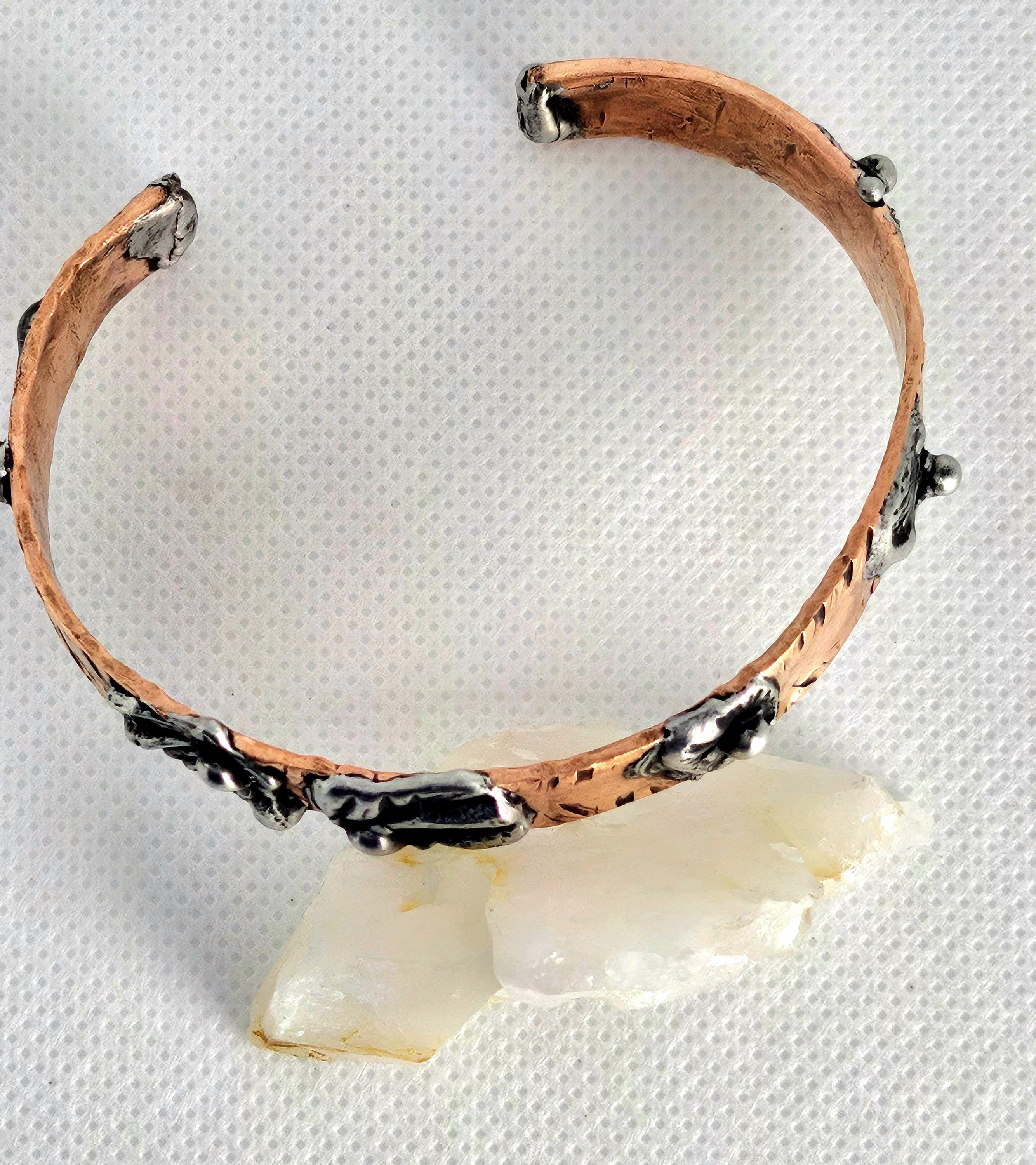 Handmade Copper Pipe Cuff Bracelet Rustic Boho Chic Jewelry Gift for Her - FREE Shipping