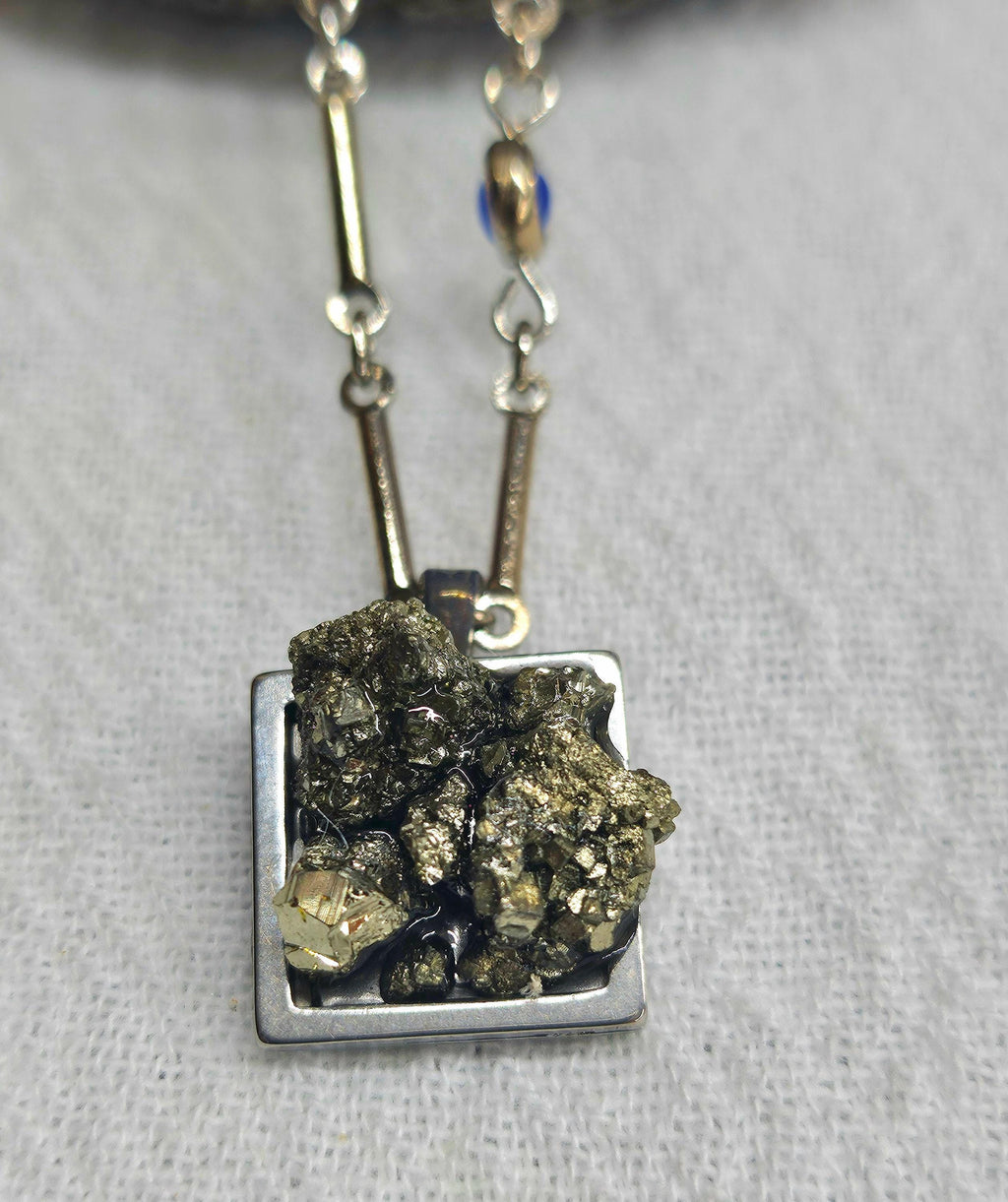 Pyrite Nugget Pendant Necklace - Rustic Boho Handmade Jewelry Gift for Her - Unique Statement Piece with Free Shipping