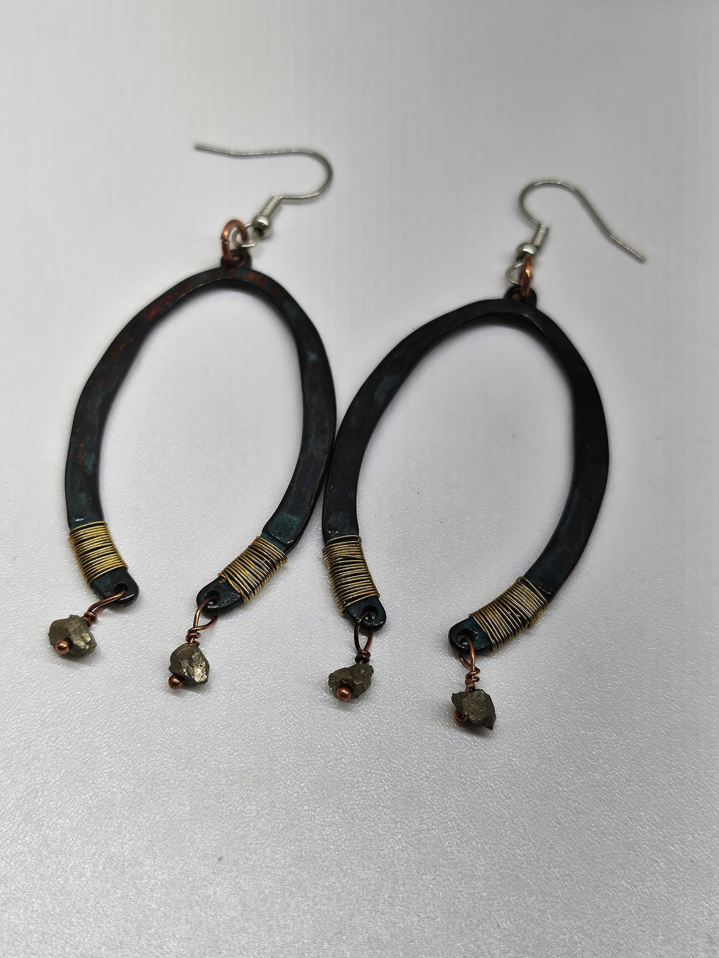 Textured Metal  Wire Wrapped Dangle Earrings for Stylish Everyday Wear Lightweight  Comfortable Fashion Jewelry