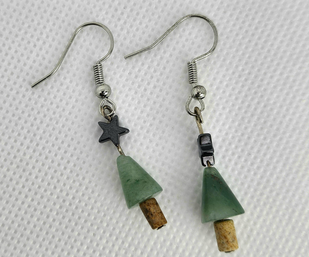 Green Aventurine Drop/Dangle Earrings Rustic Boho Handmade Jewelry Gift for Her Free Shipping | Rustic Boho Jewelry #326