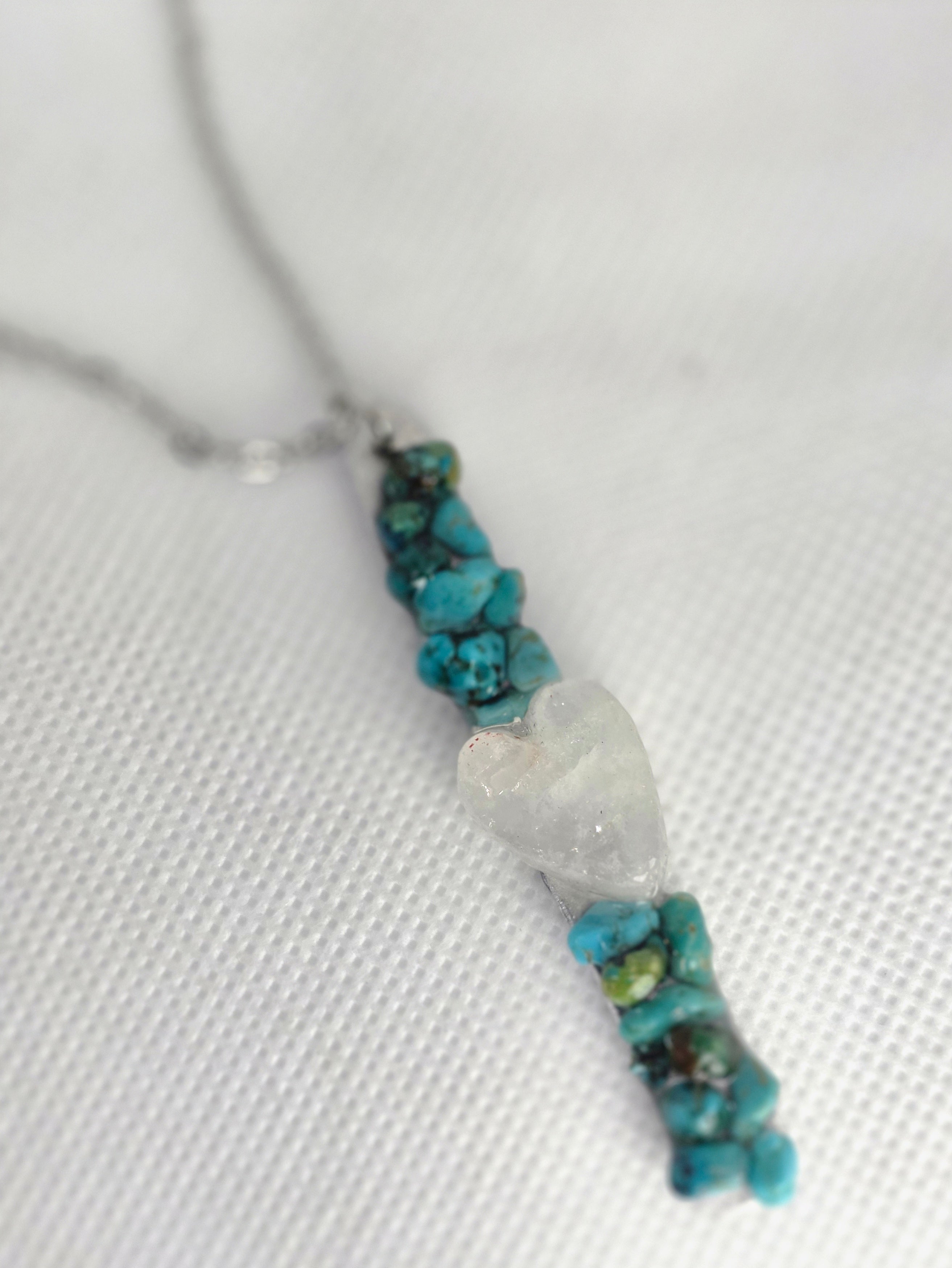 Turquoise & Quartz Heart with Attitude