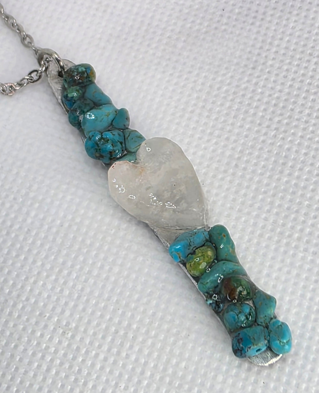 Turquoise & Quartz Heart with Attitude