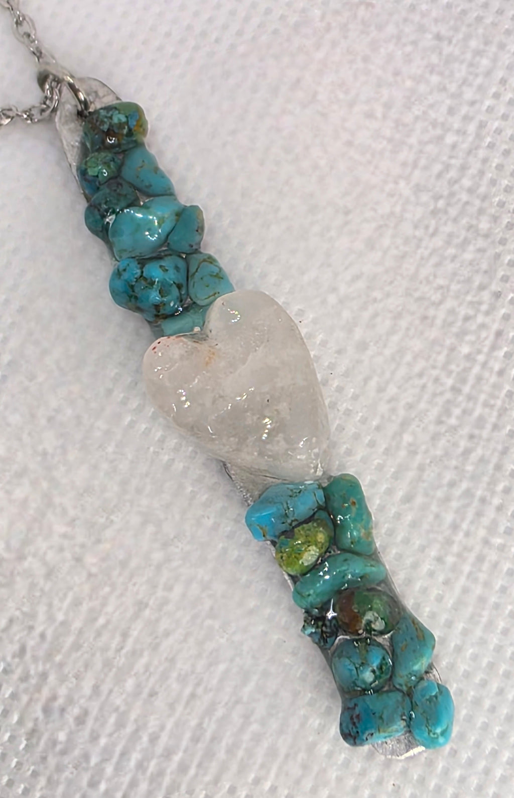 Turquoise & Quartz Heart with Attitude