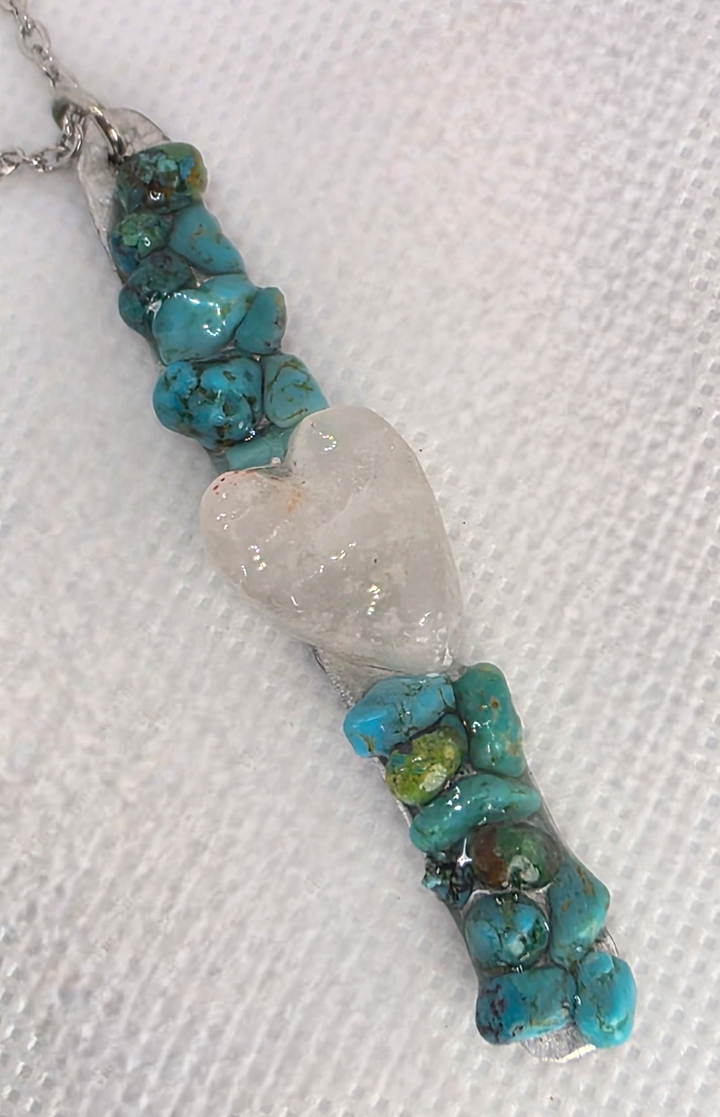 Turquoise & Quartz Heart with Attitude