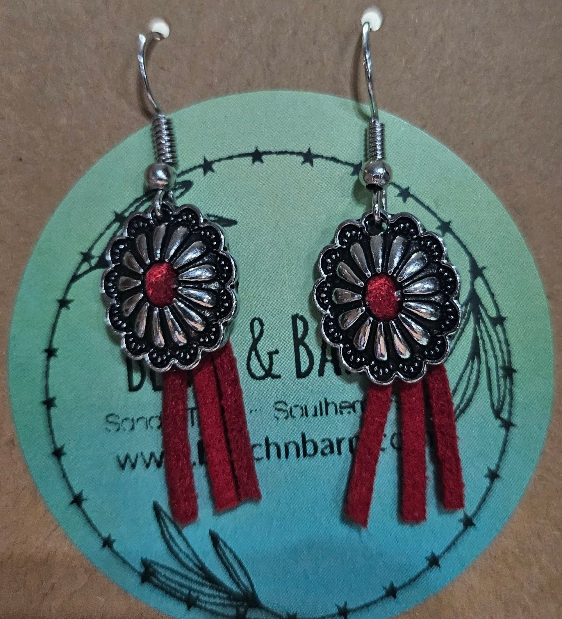 Delightful 1-Inch Red Leather Earrings with Stainless Steel Hooks for Everyday Chic  Night Out Glam