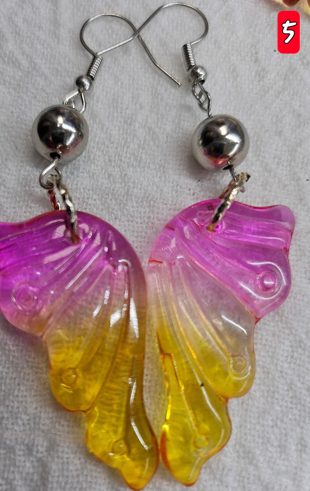 Handmade Resin Angel Wing Earrings for Boho Style Everyday Wear  Unique Rustic Jewelry with FREE Shipping