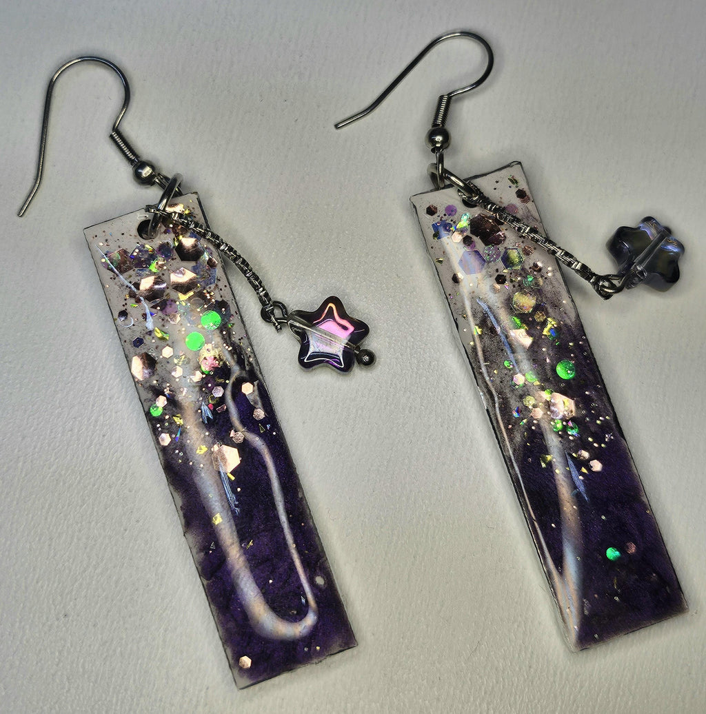 Wood  Star Charm Earrings - Rustic Boho Handmade Jewelry Gift for Her - Nature-Inspired Accessory with Free Shipping  Unique Statement