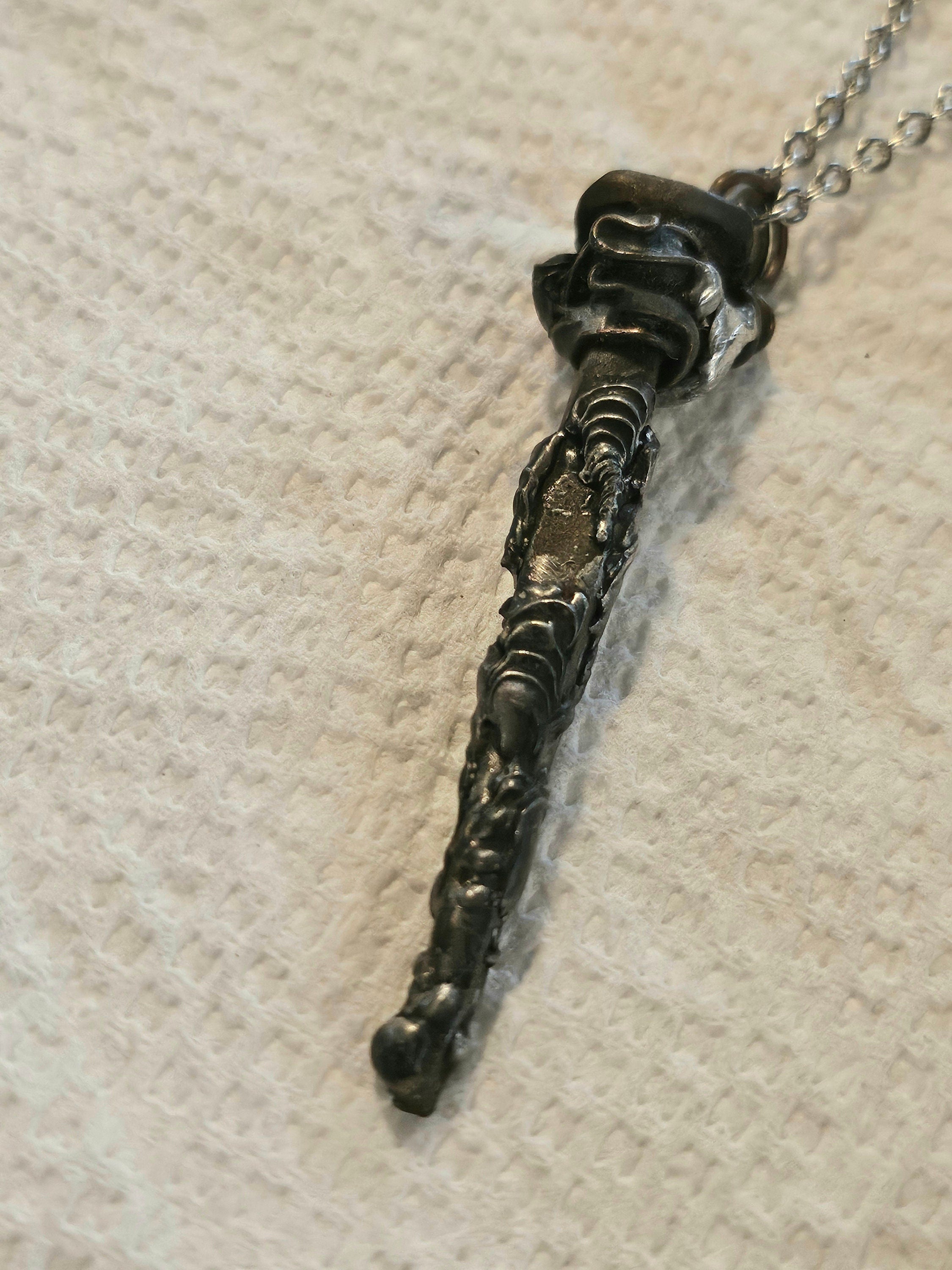 Silver Solder Horse Shoe Nail Pendant on Stainless Steel Chain for Horse Lovers Rustic Jewelry Accessory Unique Gift Idea