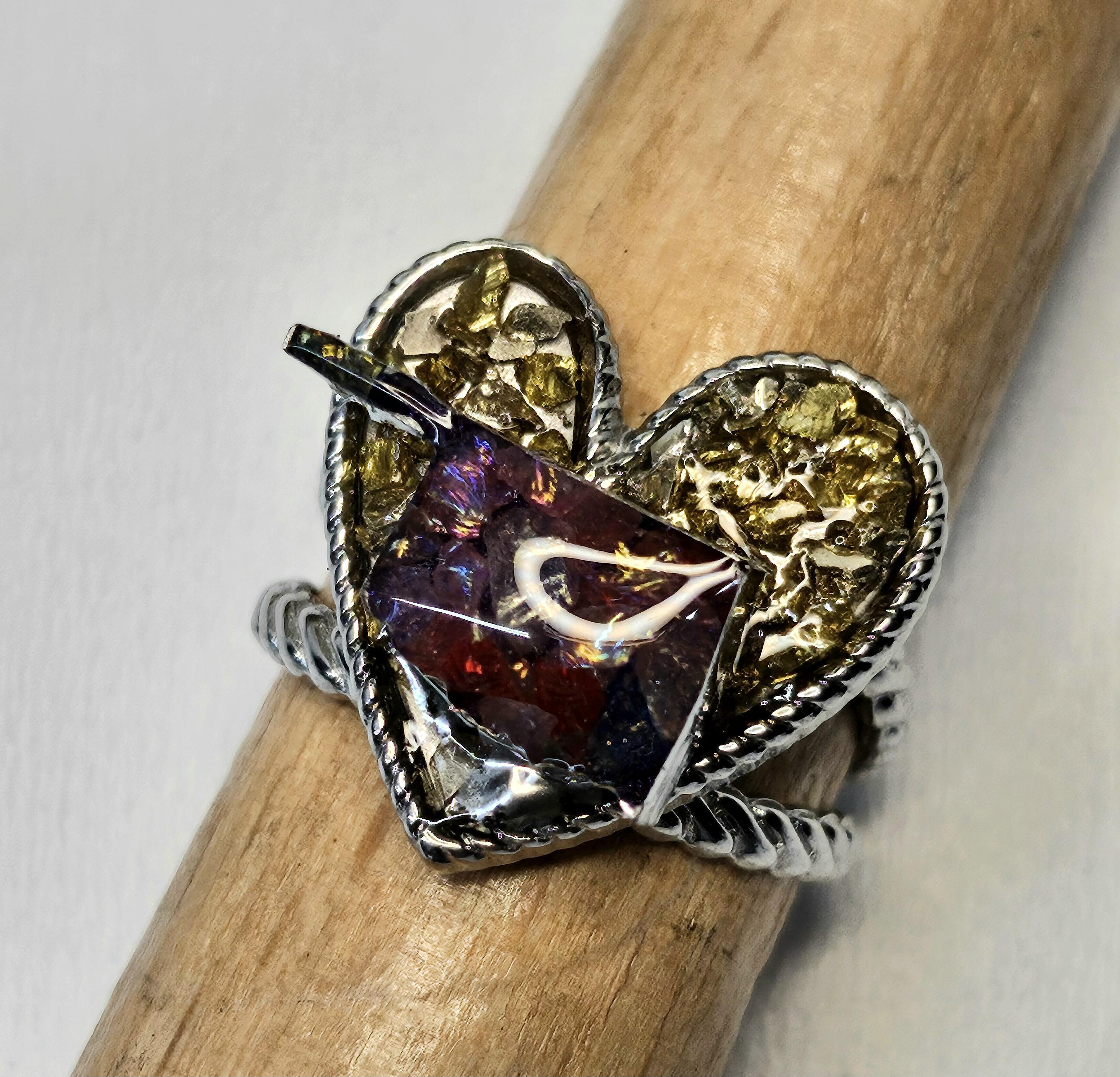 Oklahoma State Stainless Steel Ring - Rustic Boho Handmade Jewelry Gift for Her - Unique Statement Piece for Everyday Wear