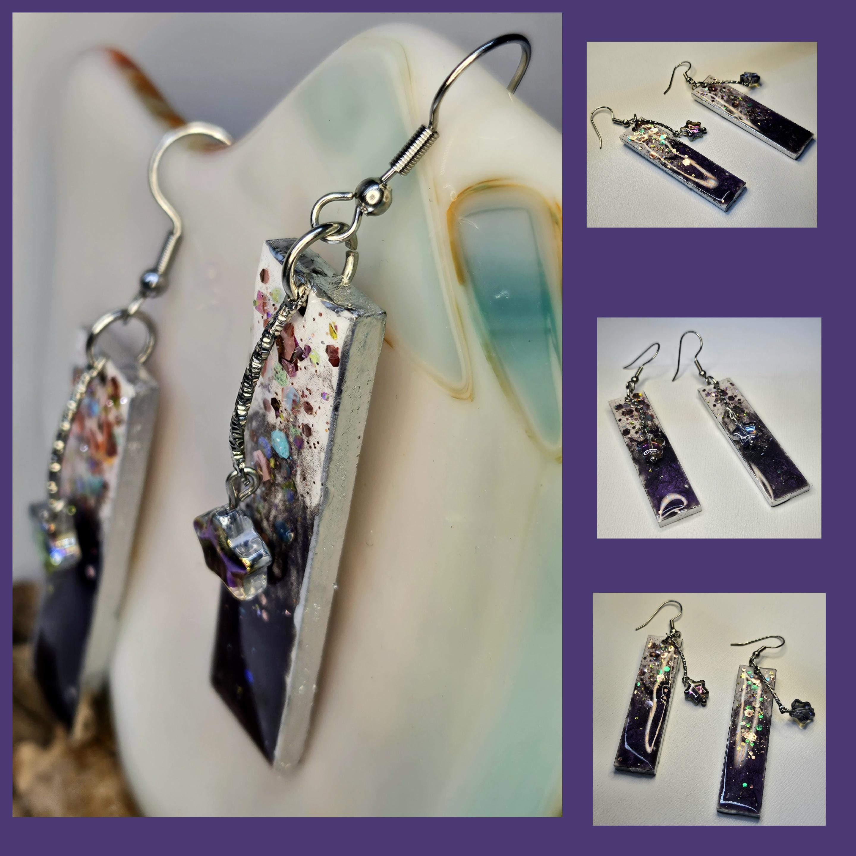 Wood  Star Charm Earrings - Rustic Boho Handmade Jewelry Gift for Her - Nature-Inspired Accessory with Free Shipping  Unique Statement