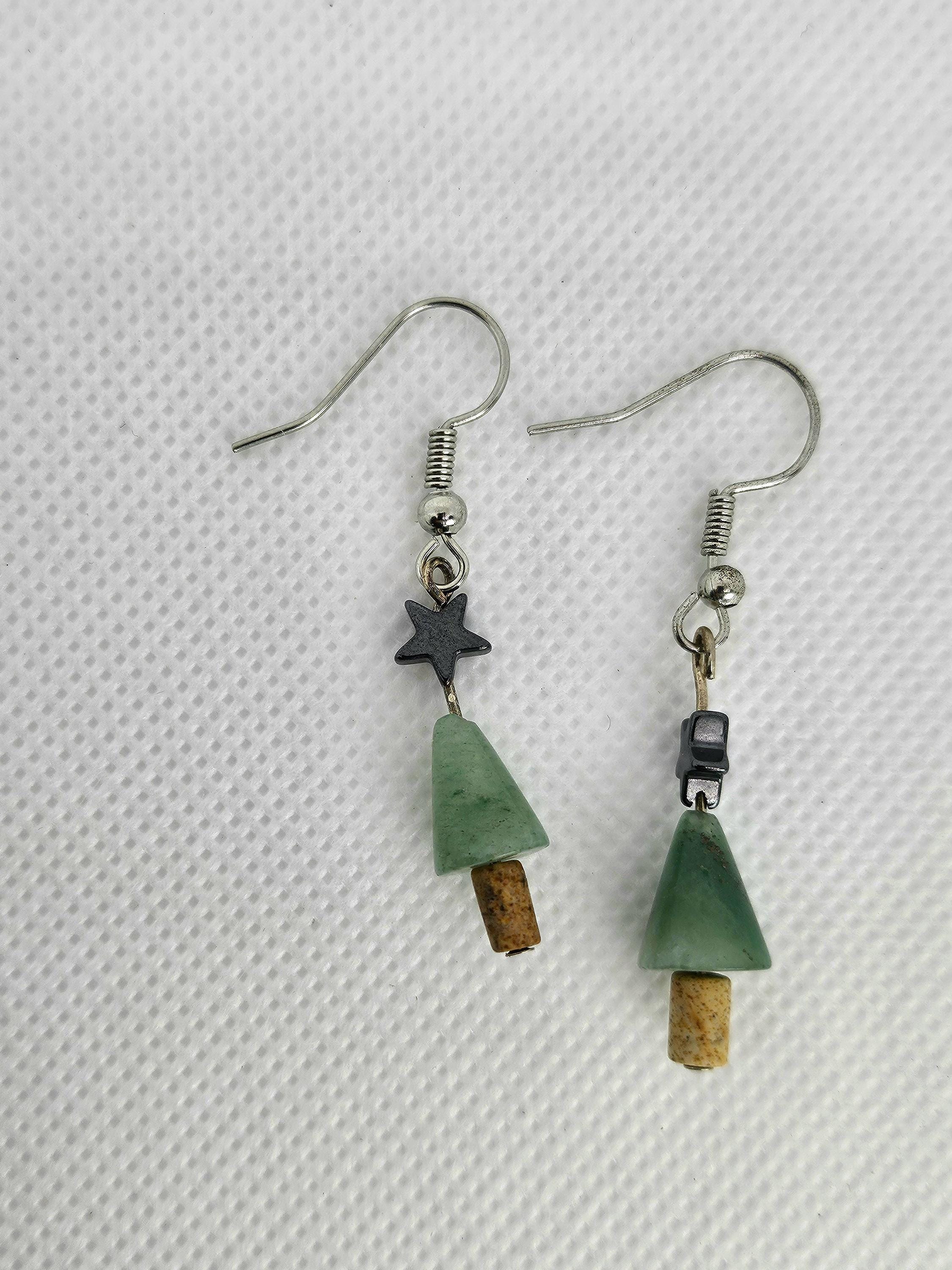 Green Aventurine Drop/Dangle Earrings Rustic Boho Handmade Jewelry Gift for Her Free Shipping | Rustic Boho Jewelry #326