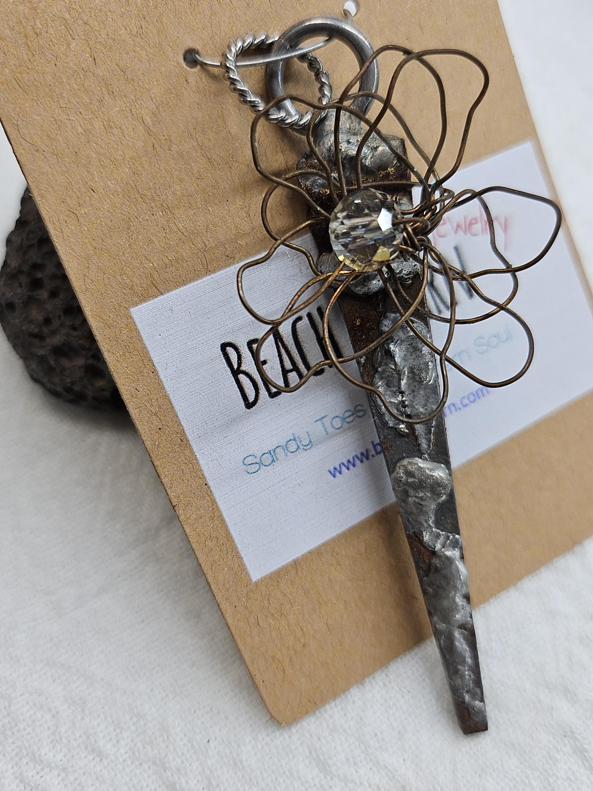 Silver Solder Horse Shoe Nail Pendant - Quirky Lucky Charm Jewelry for Horse Lovers  Fashionistas Unique Gift Idea