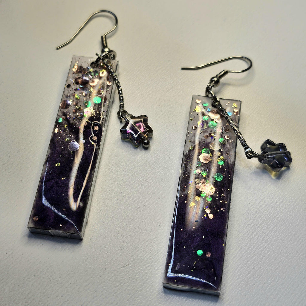 Wood  Star Charm Earrings - Rustic Boho Handmade Jewelry Gift for Her - Nature-Inspired Accessory with Free Shipping  Unique Statement