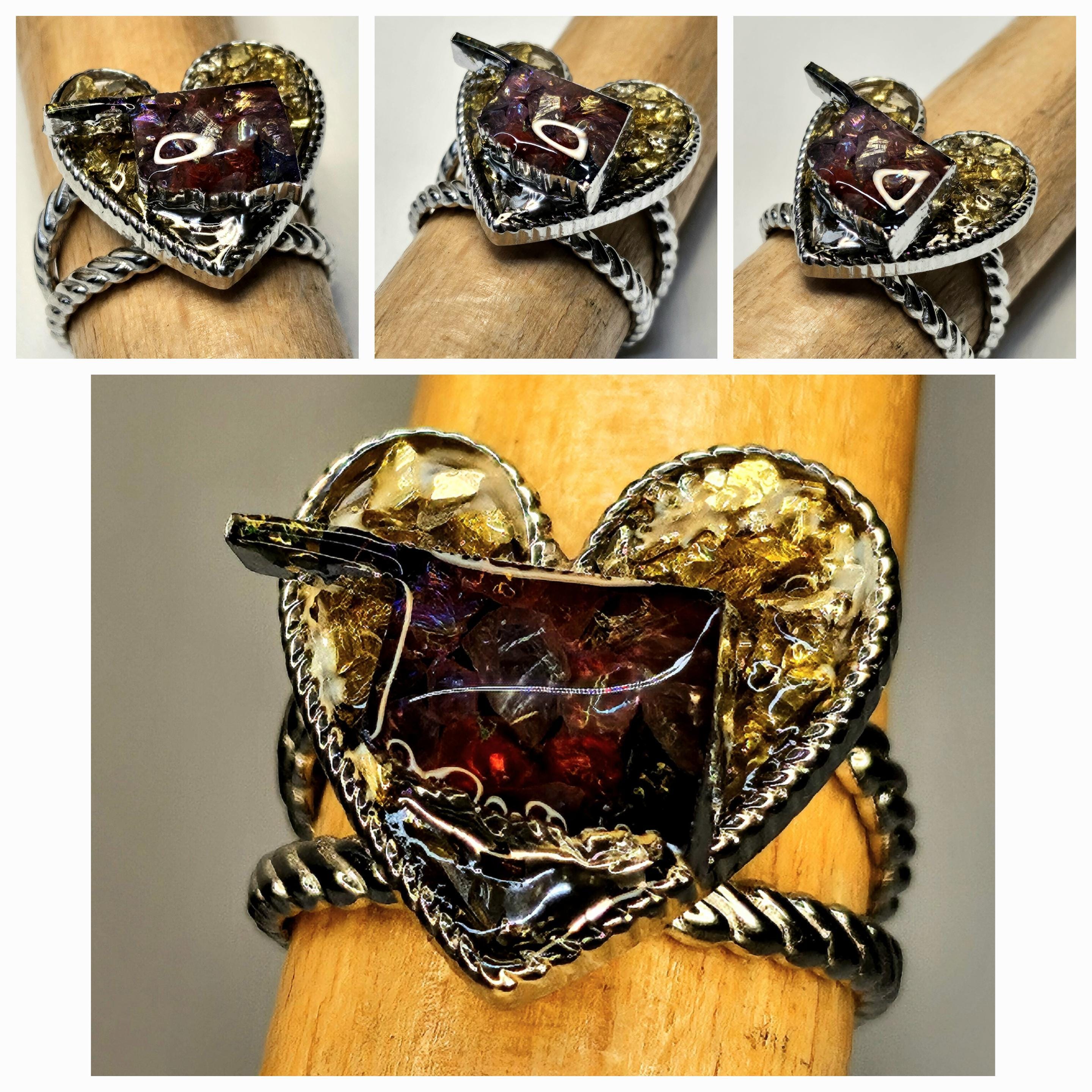 Oklahoma State Stainless Steel Ring - Rustic Boho Handmade Jewelry Gift for Her - Unique Statement Piece for Everyday Wear