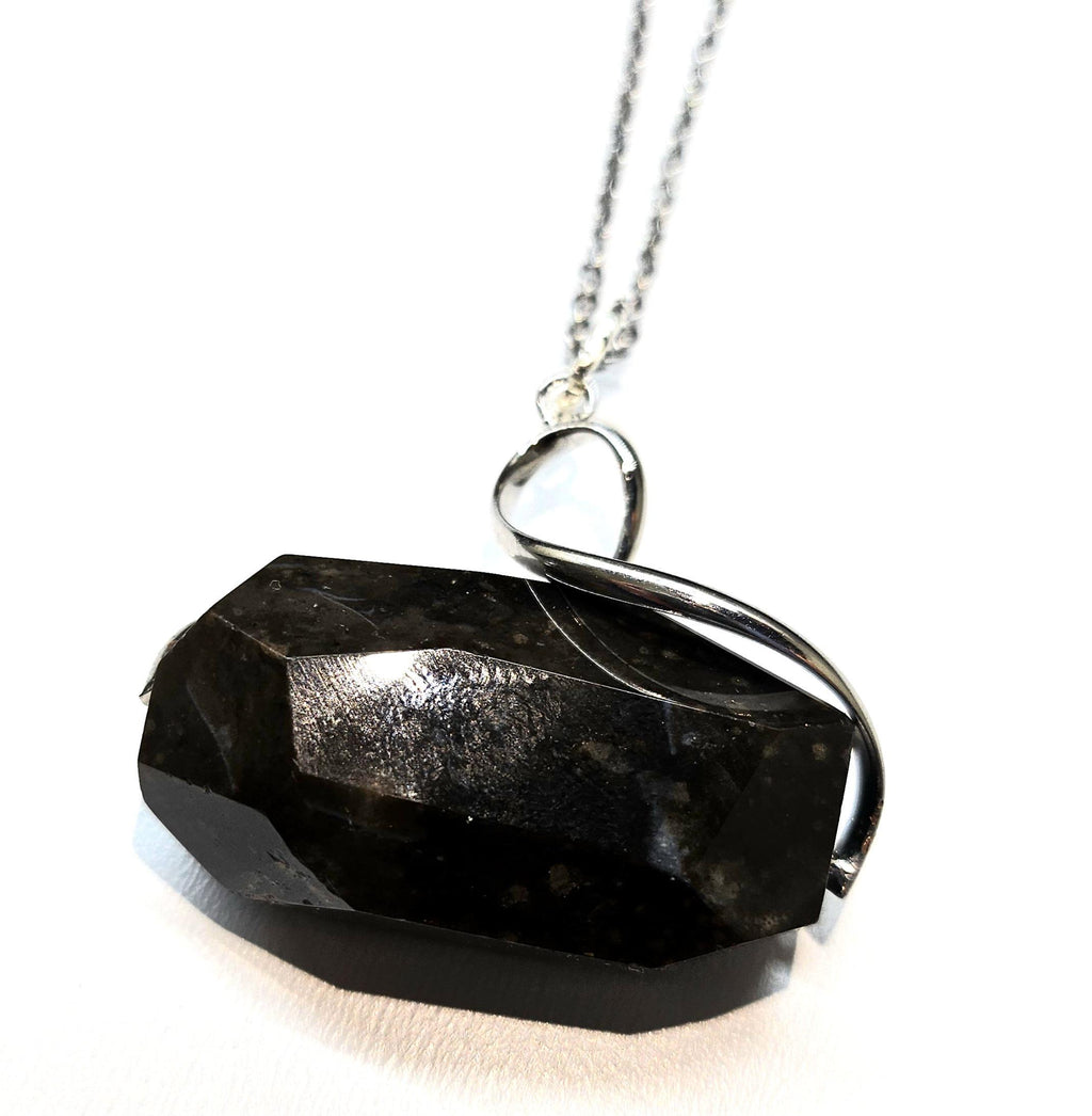 Bronzite Faceted Rough Pendant Rustic Boho Handmade Jewelry Gift for Her with FREE Shipping  Unique Statement Piece for Weddings Beach Days