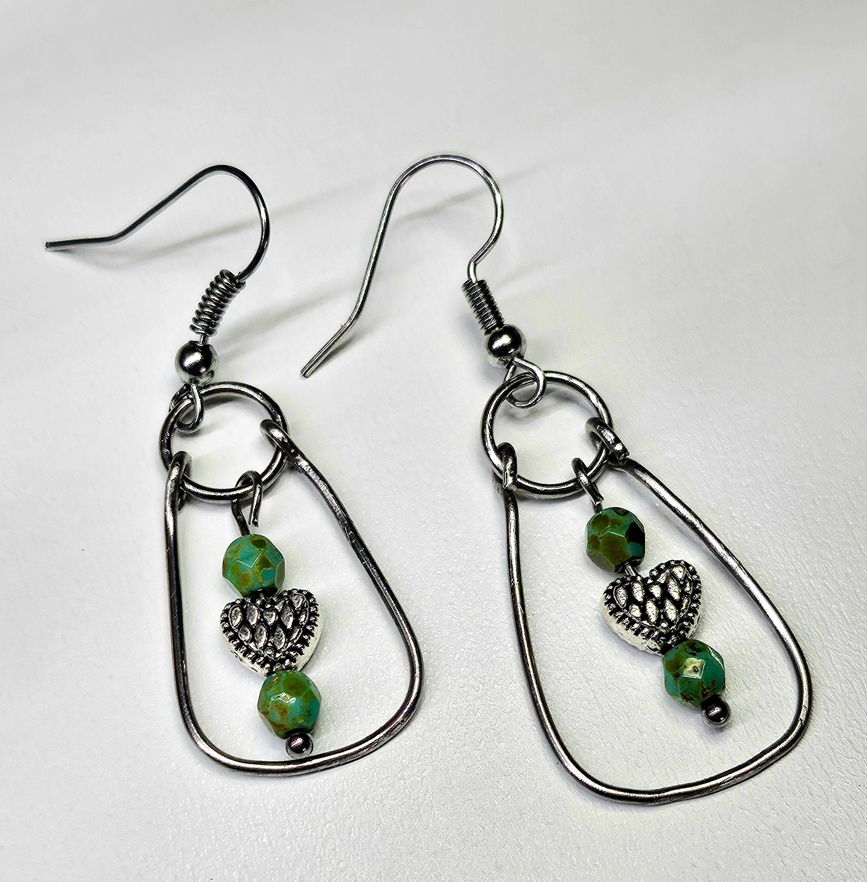 Faceted Czech Glass Earrings with Stainless Steel Hooks  Vibrant Colorful Wire Dangle Jewelry for Any Occasion
