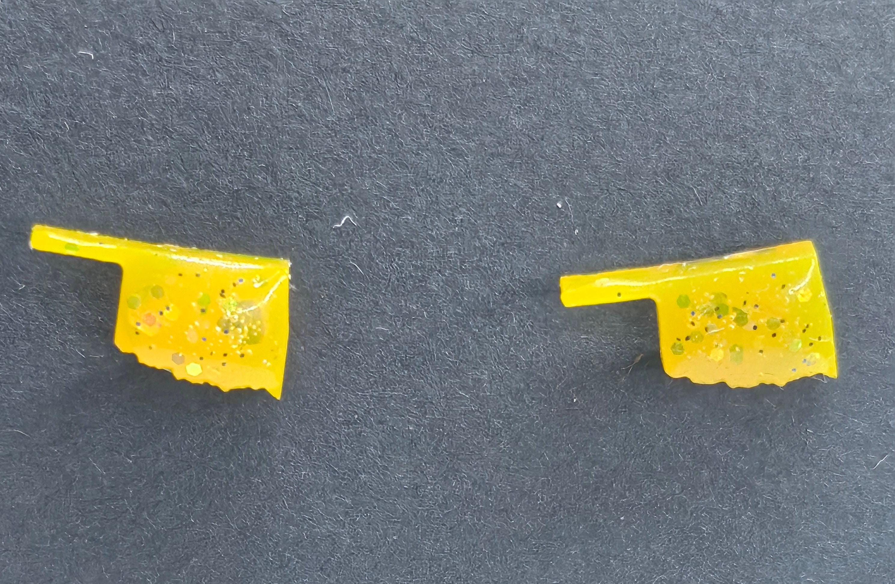 Oklahoma State Rustic Boho Handmade StudPost Earrings  Unique Jewelry Gift for Her  FREE Shipping