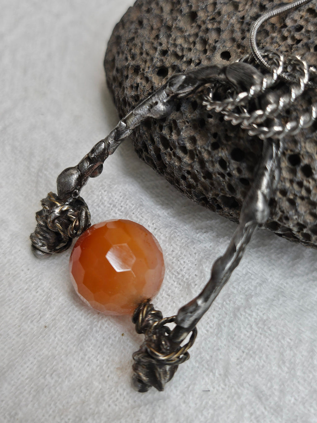 Carnelian  Silver Solder Pendant Necklace for Colorful Elegance Durability and Trendsetting Style