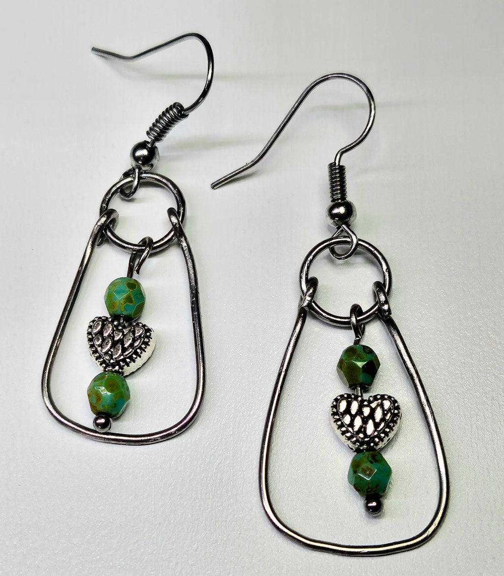 Faceted Czech Glass Earrings with Stainless Steel Hooks  Vibrant Colorful Wire Dangle Jewelry for Any Occasion