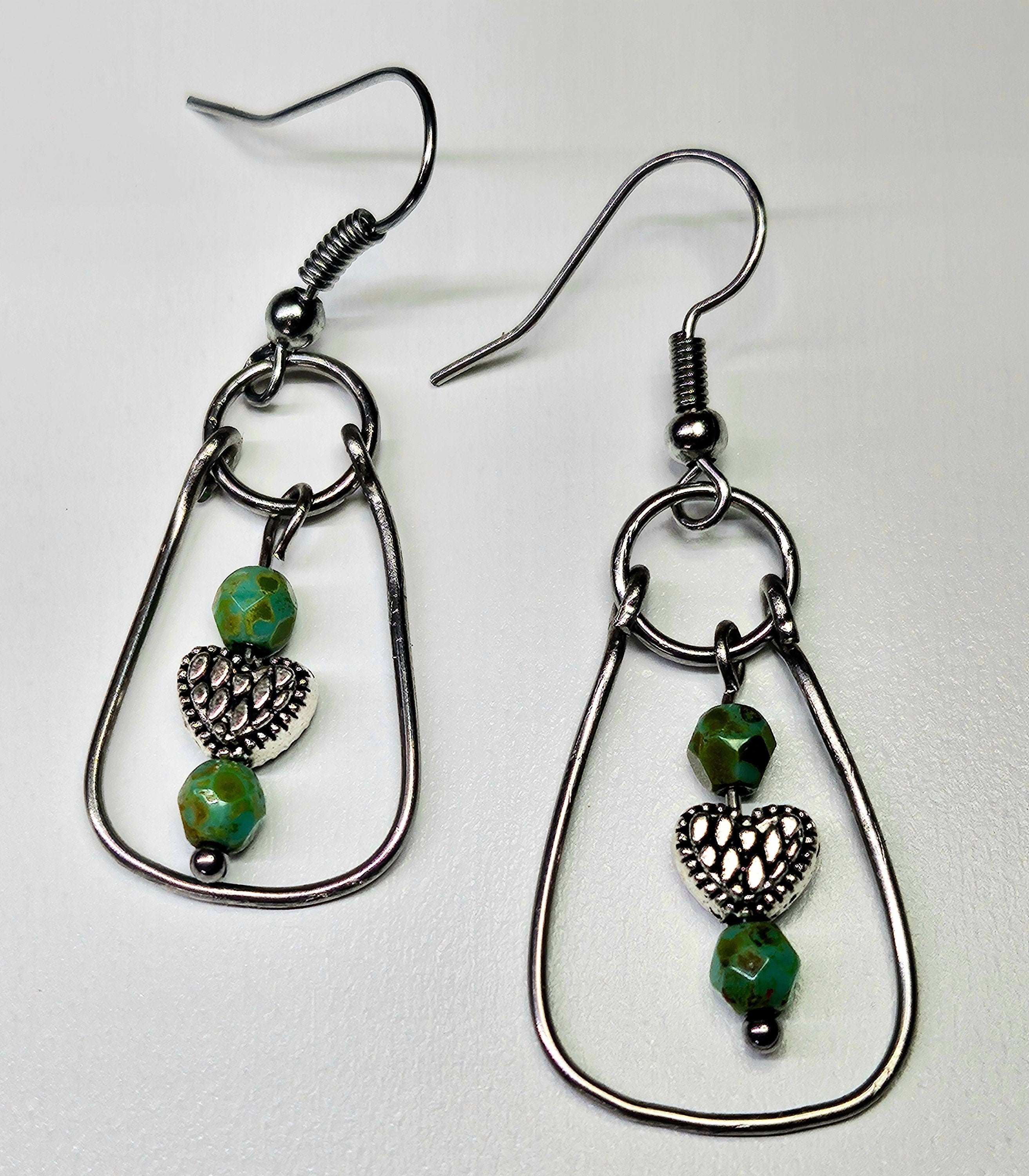 Faceted Czech Glass Earrings with Stainless Steel Hooks  Vibrant Colorful Wire Dangle Jewelry for Any Occasion