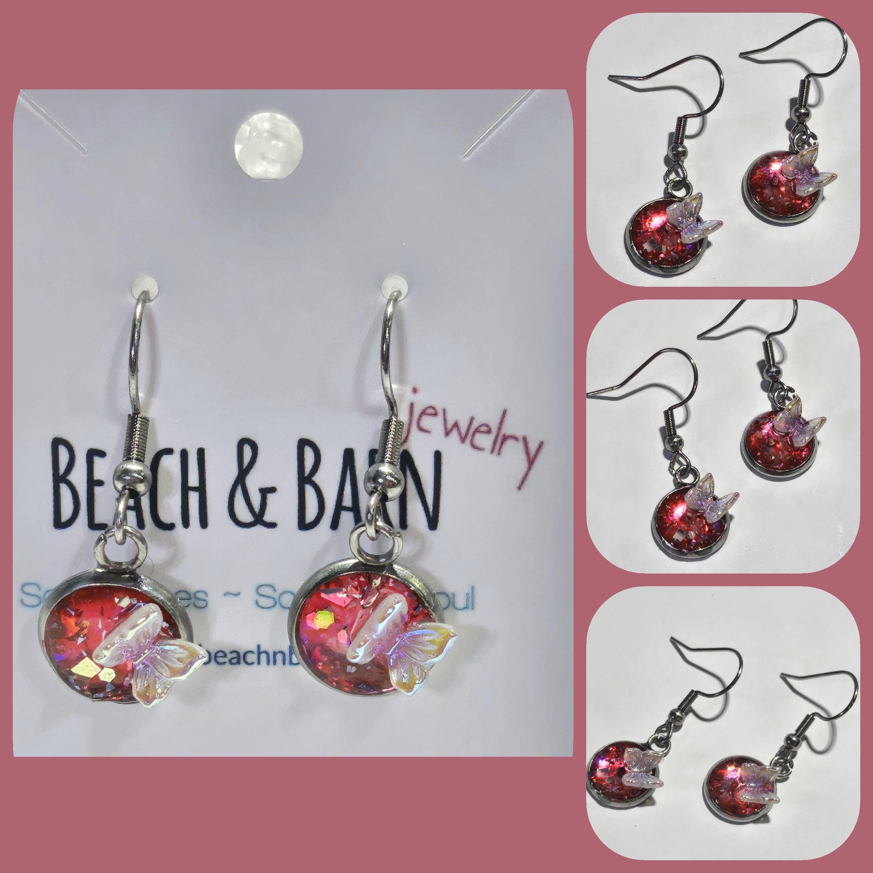 Handmade Rustic Boho Butterfly Earrings for Women - Unique Jewelry Gift with Free Shipping - Perfect for Weddings  Everyday Wear 301