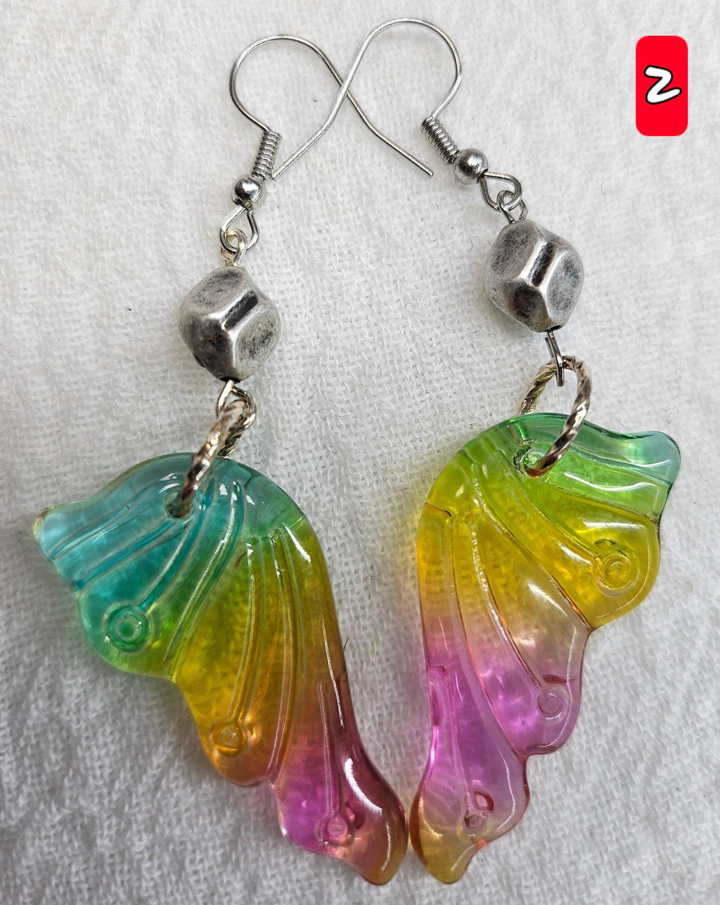 Handmade Resin Angel Wing Earrings for Boho Style Everyday Wear  Unique Rustic Jewelry with FREE Shipping