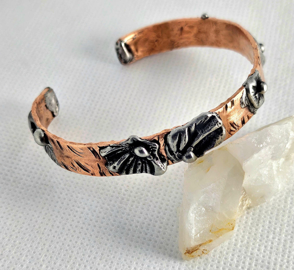 Handmade Copper Pipe Cuff Bracelet Rustic Boho Chic Jewelry Gift for Her - FREE Shipping