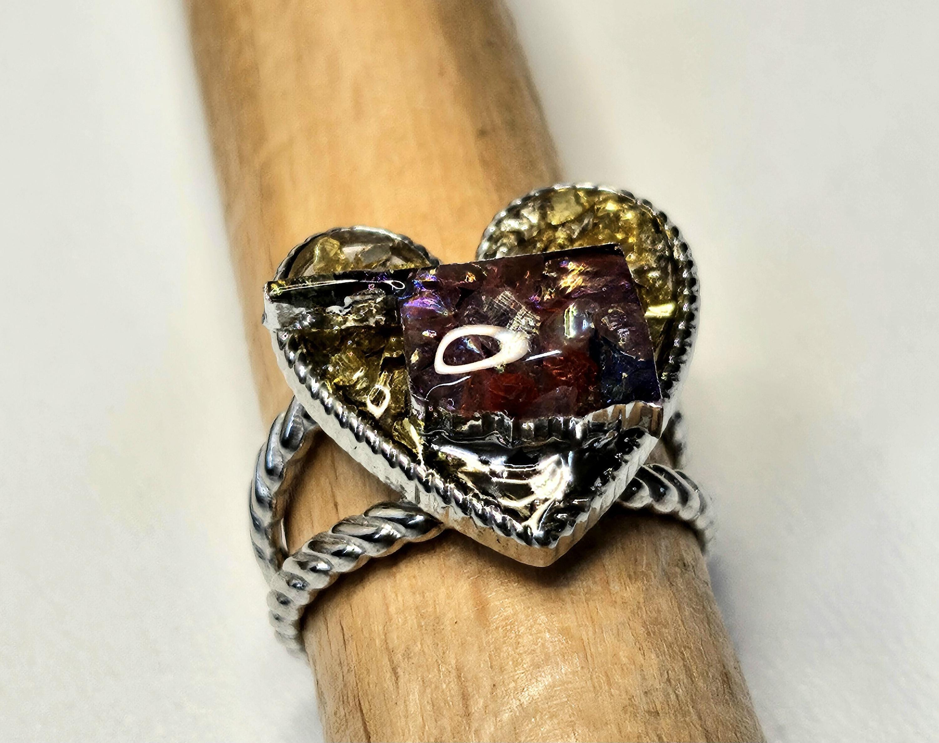 Oklahoma State Stainless Steel Ring - Rustic Boho Handmade Jewelry Gift for Her - Unique Statement Piece for Everyday Wear