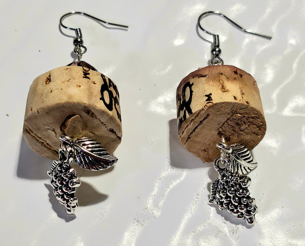 Leopard Skin Jasper  Cork Earrings with Stainless Steel Hooks - Lightweight Unique Nature-Inspired Jewelry for Stylish Adventures