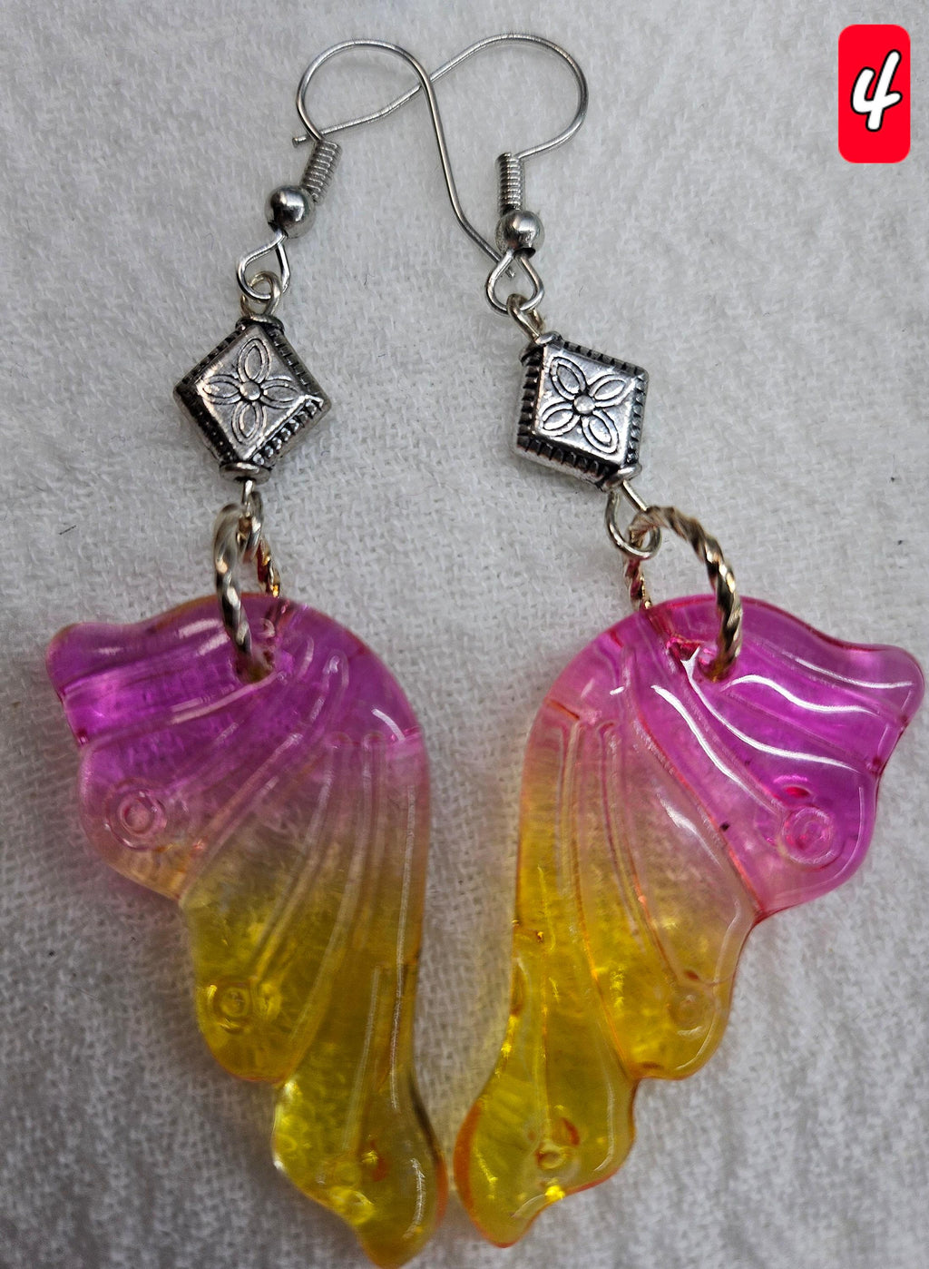 Handmade Resin Angel Wing Earrings for Boho Style Everyday Wear  Unique Rustic Jewelry with FREE Shipping