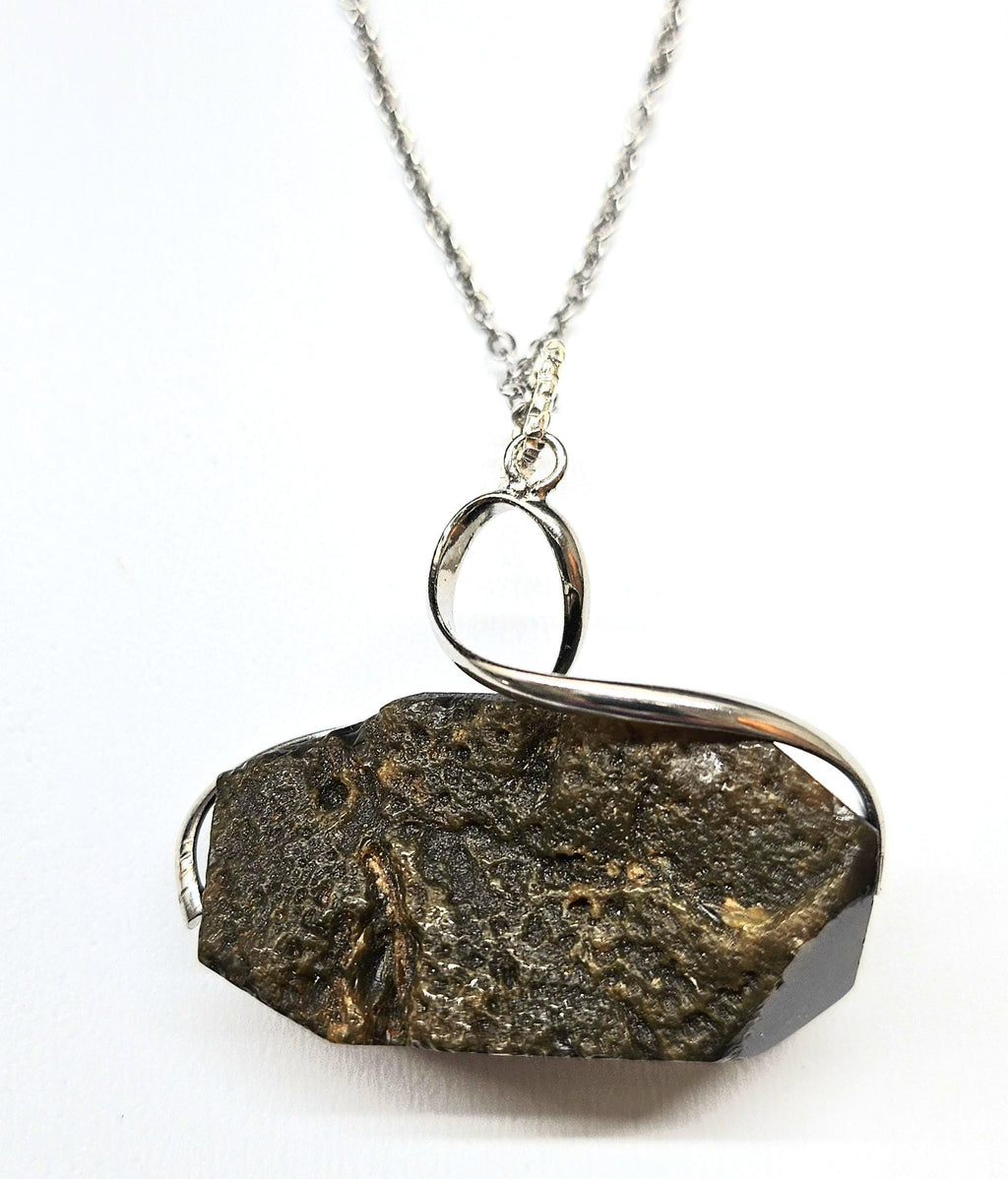 Bronzite Faceted Rough Pendant Rustic Boho Handmade Jewelry Gift for Her with FREE Shipping  Unique Statement Piece for Weddings Beach Days