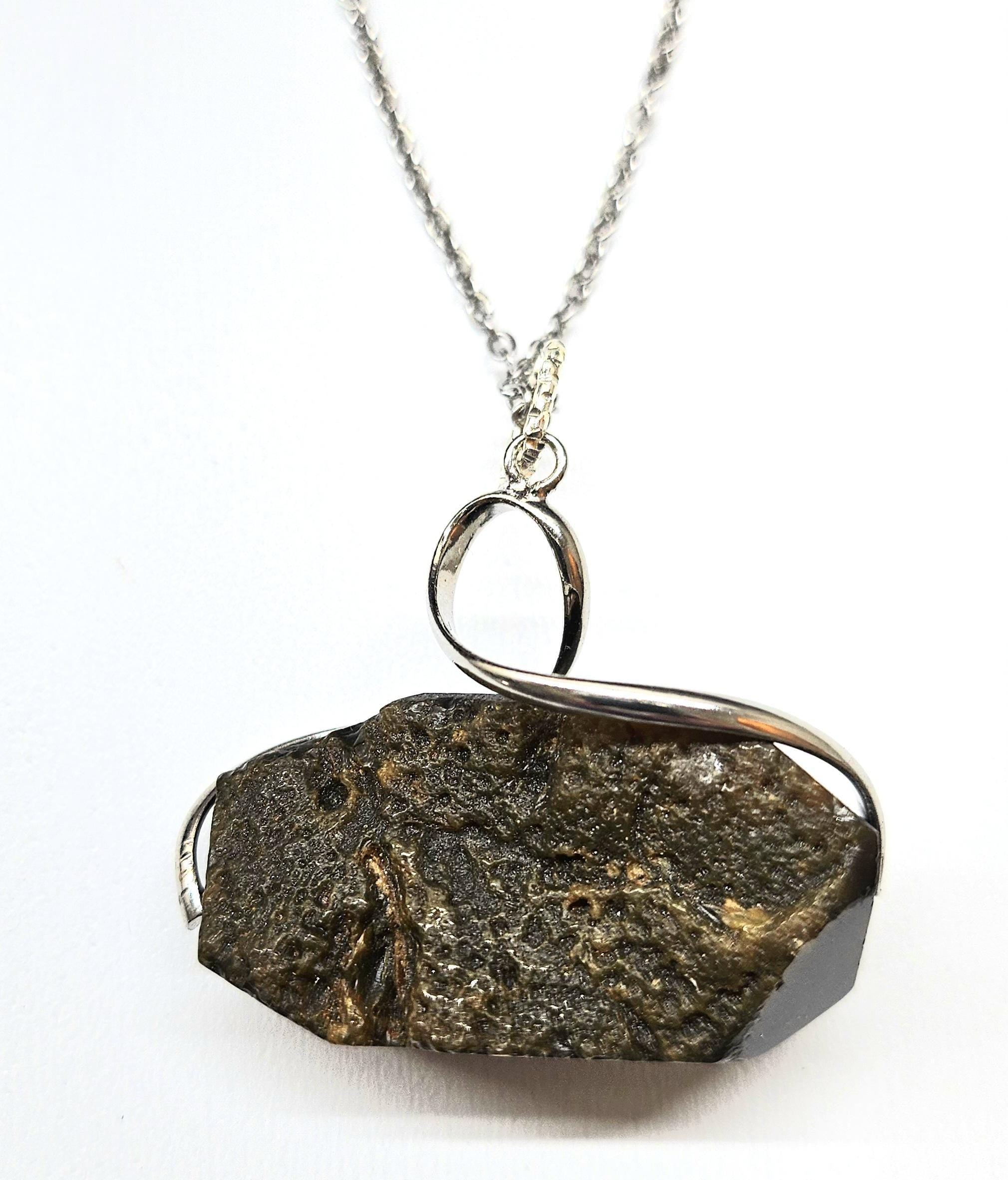 Bronzite Faceted Rough Pendant Rustic Boho Handmade Jewelry Gift for Her with FREE Shipping  Unique Statement Piece for Weddings Beach Days