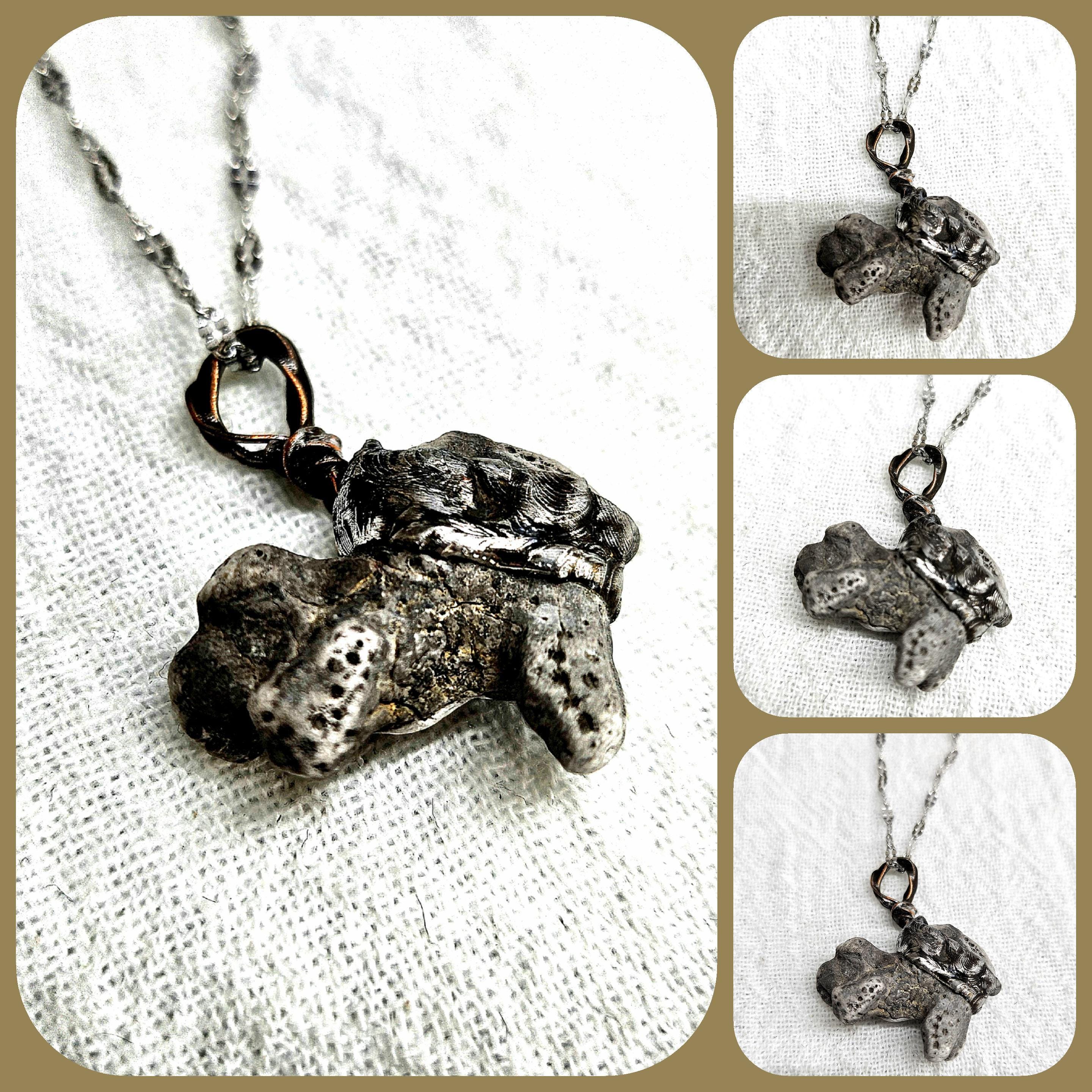 Hawaiian Black Coral Pendant Necklace - Rustic Boho Handmade Jewelry Gift for Her - Unique Statement Piece with FREE SHIPPING