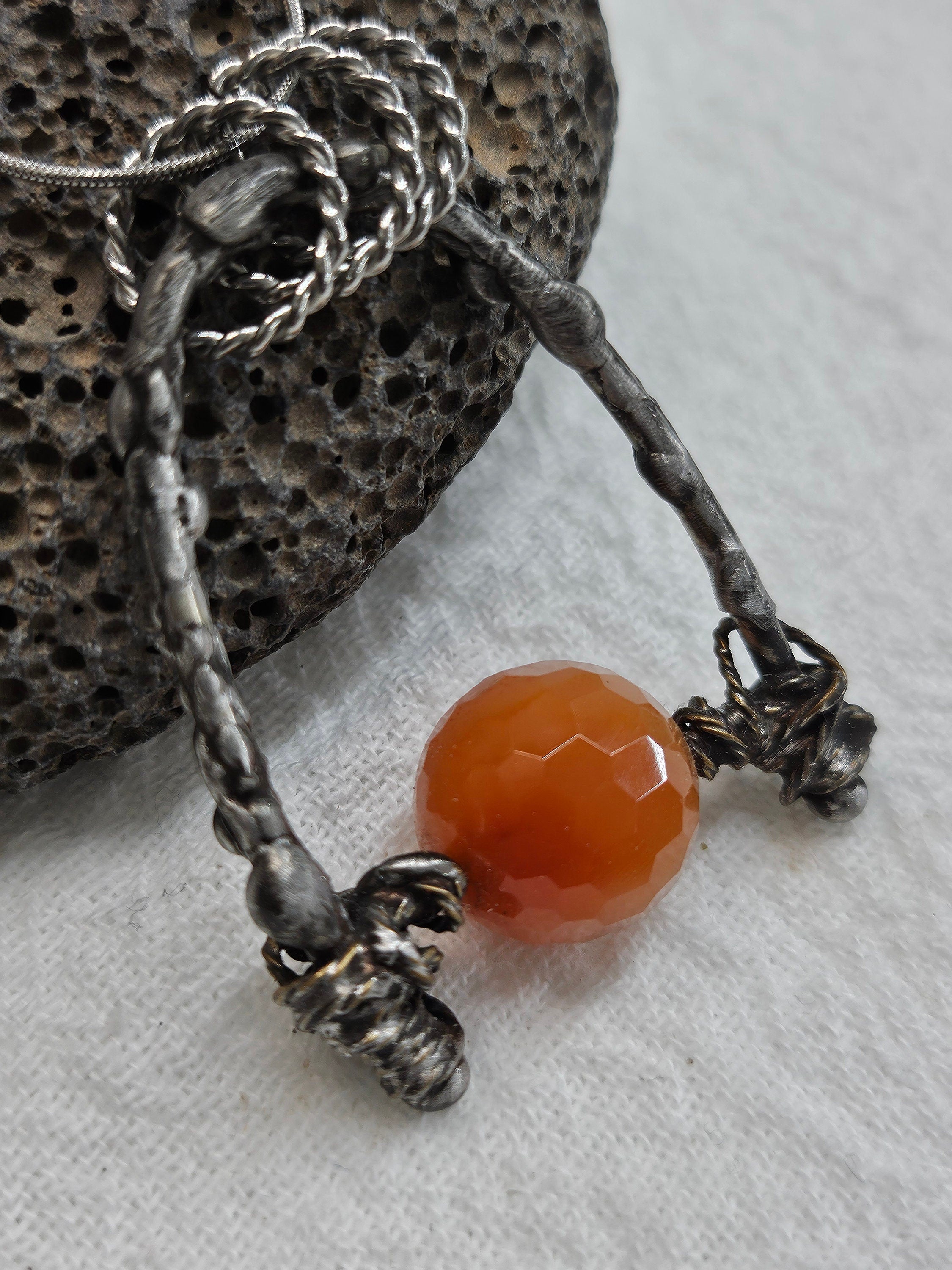 Carnelian  Silver Solder Pendant Necklace for Colorful Elegance Durability and Trendsetting Style