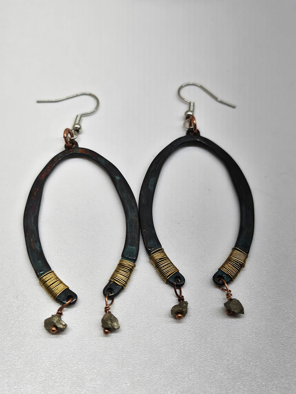 Textured Metal  Wire Wrapped Dangle Earrings for Stylish Everyday Wear Lightweight  Comfortable Fashion Jewelry