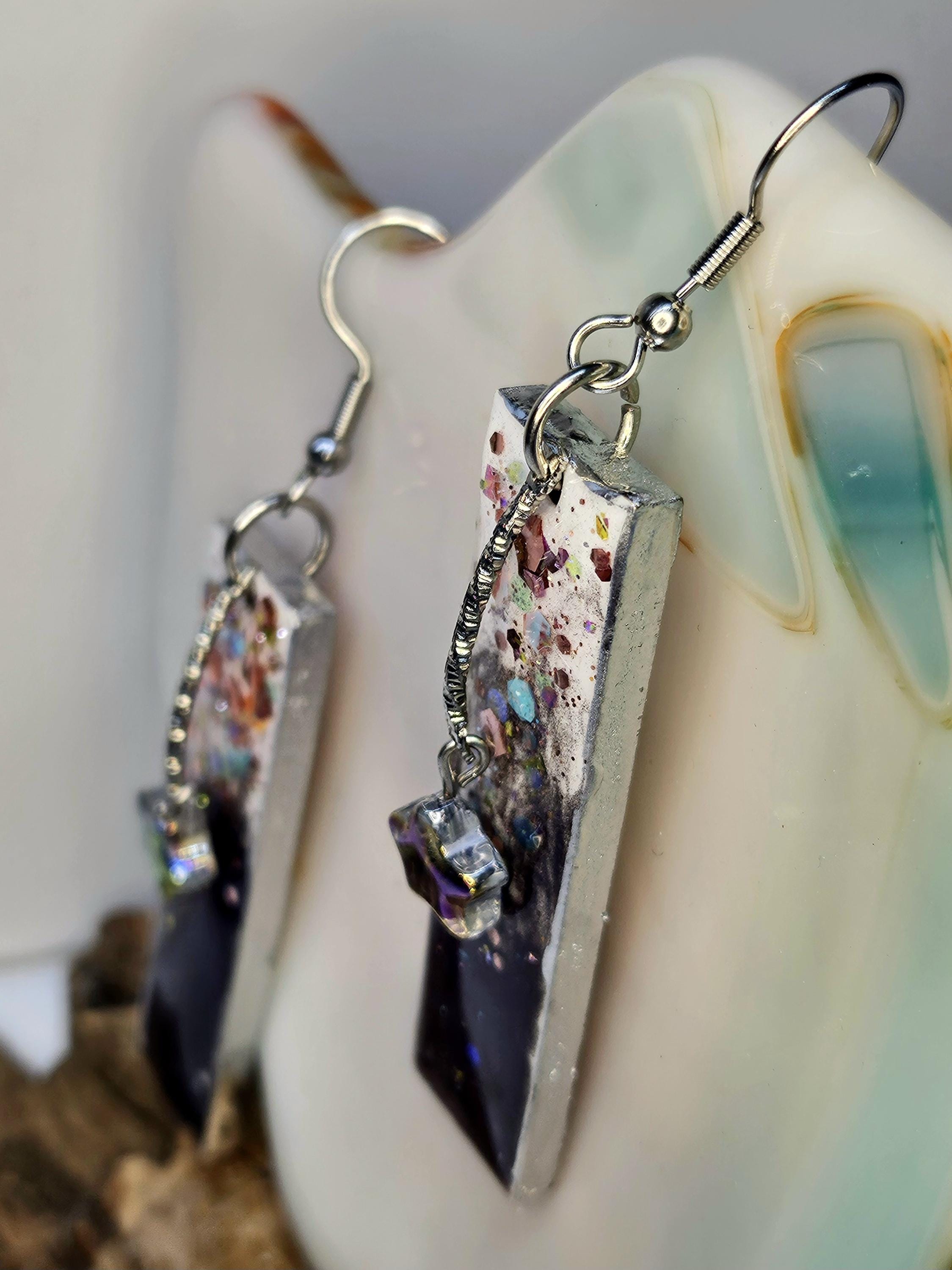 Wood  Star Charm Earrings - Rustic Boho Handmade Jewelry Gift for Her - Nature-Inspired Accessory with Free Shipping  Unique Statement