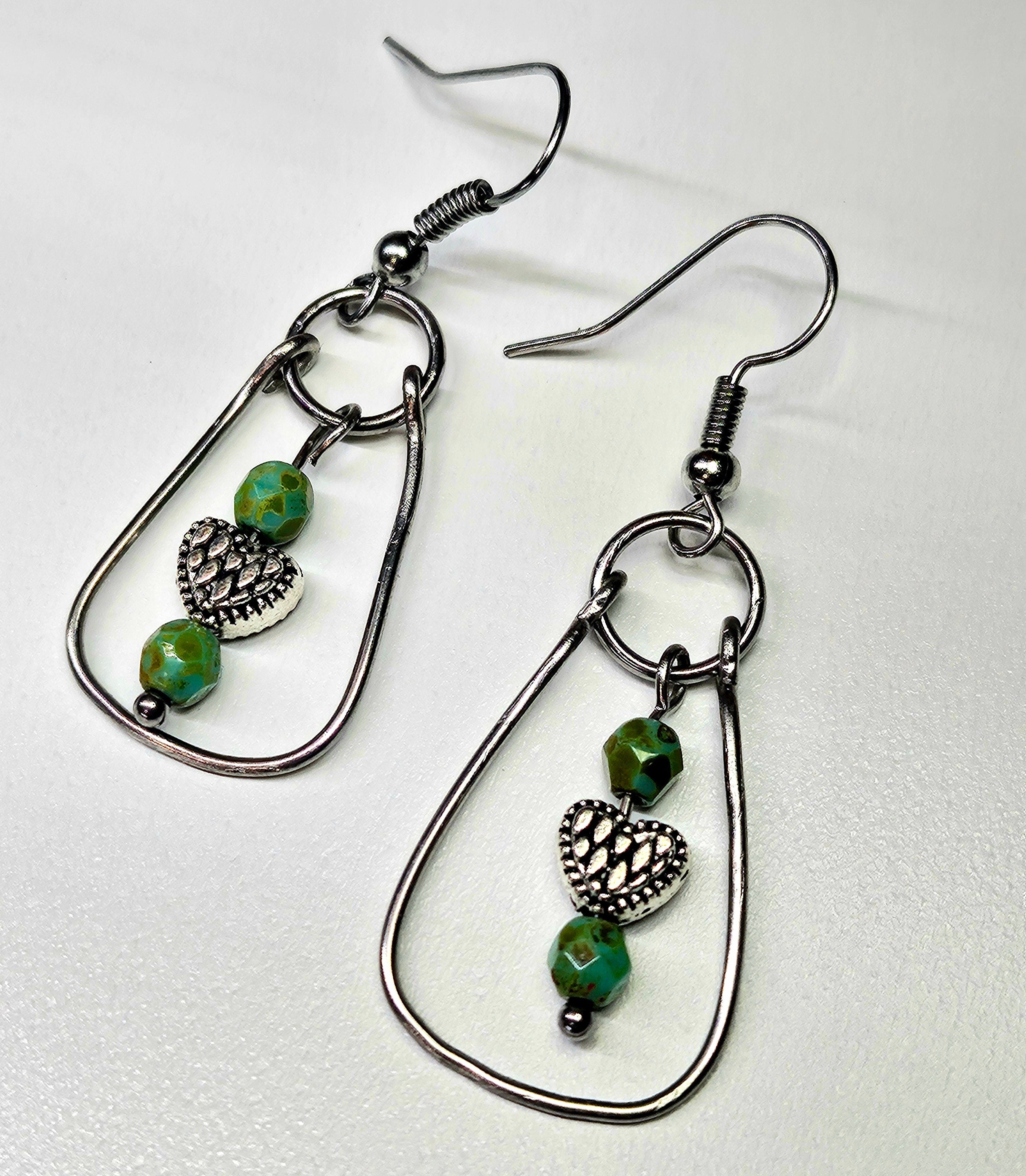 Faceted Czech Glass Earrings with Stainless Steel Hooks  Vibrant Colorful Wire Dangle Jewelry for Any Occasion