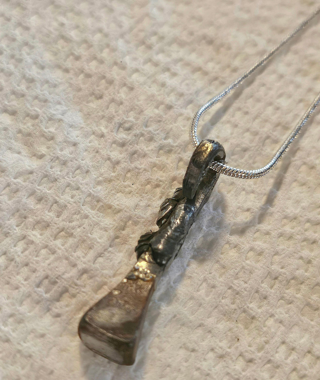 Rustic Boho Horse Shoe Nail Pendant Necklace - Unique Handmade Jewelry Gift for Her - Silver Solder  Copper Wire Design - FREE Shipping