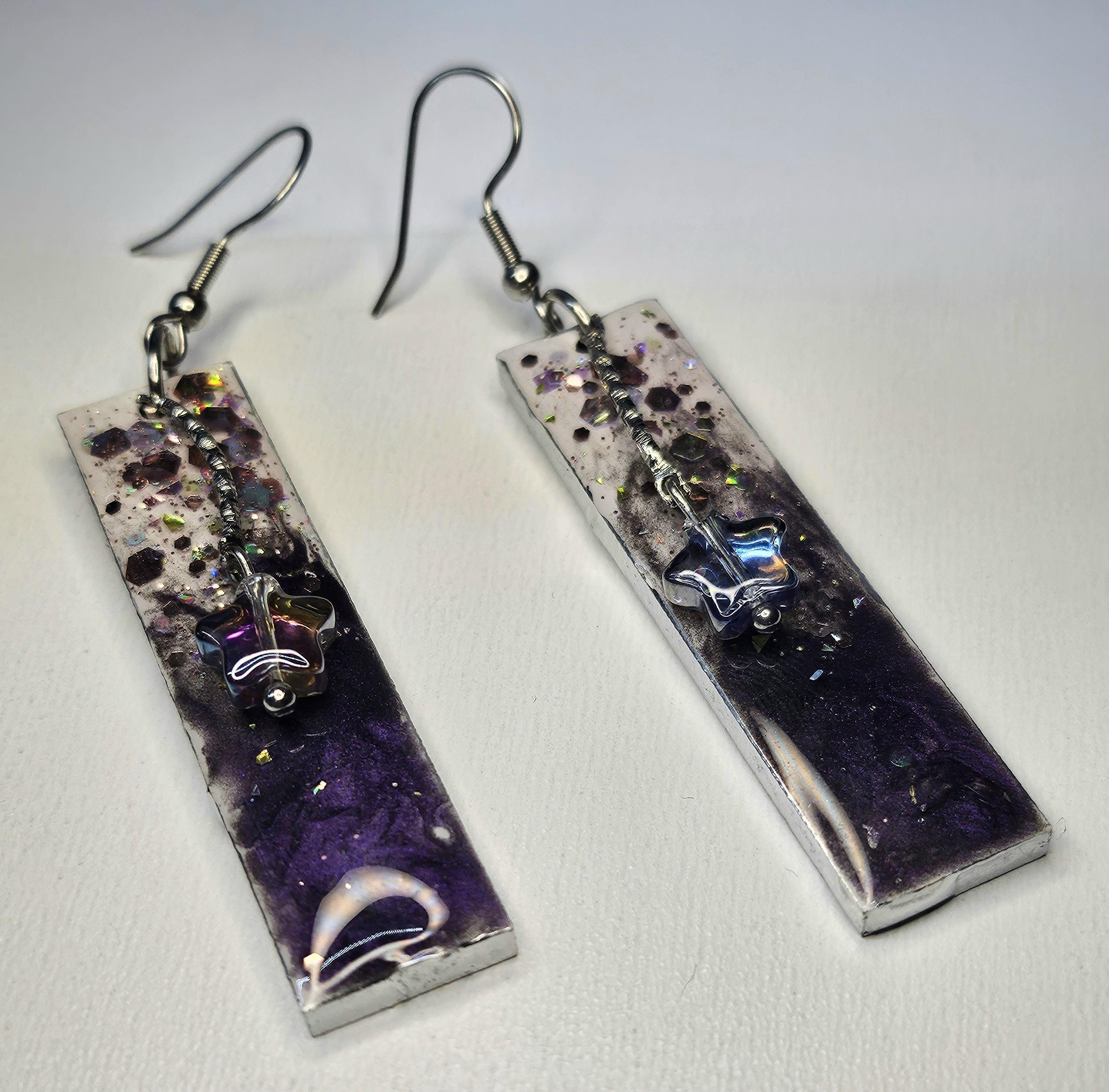 Wood  Star Charm Earrings - Rustic Boho Handmade Jewelry Gift for Her - Nature-Inspired Accessory with Free Shipping  Unique Statement