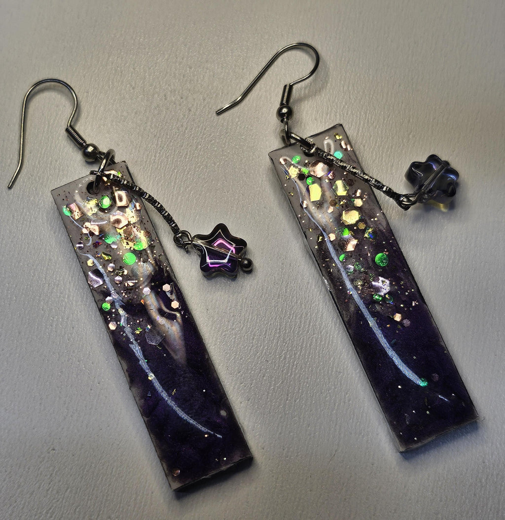 Wood  Star Charm Earrings - Rustic Boho Handmade Jewelry Gift for Her - Nature-Inspired Accessory with Free Shipping  Unique Statement