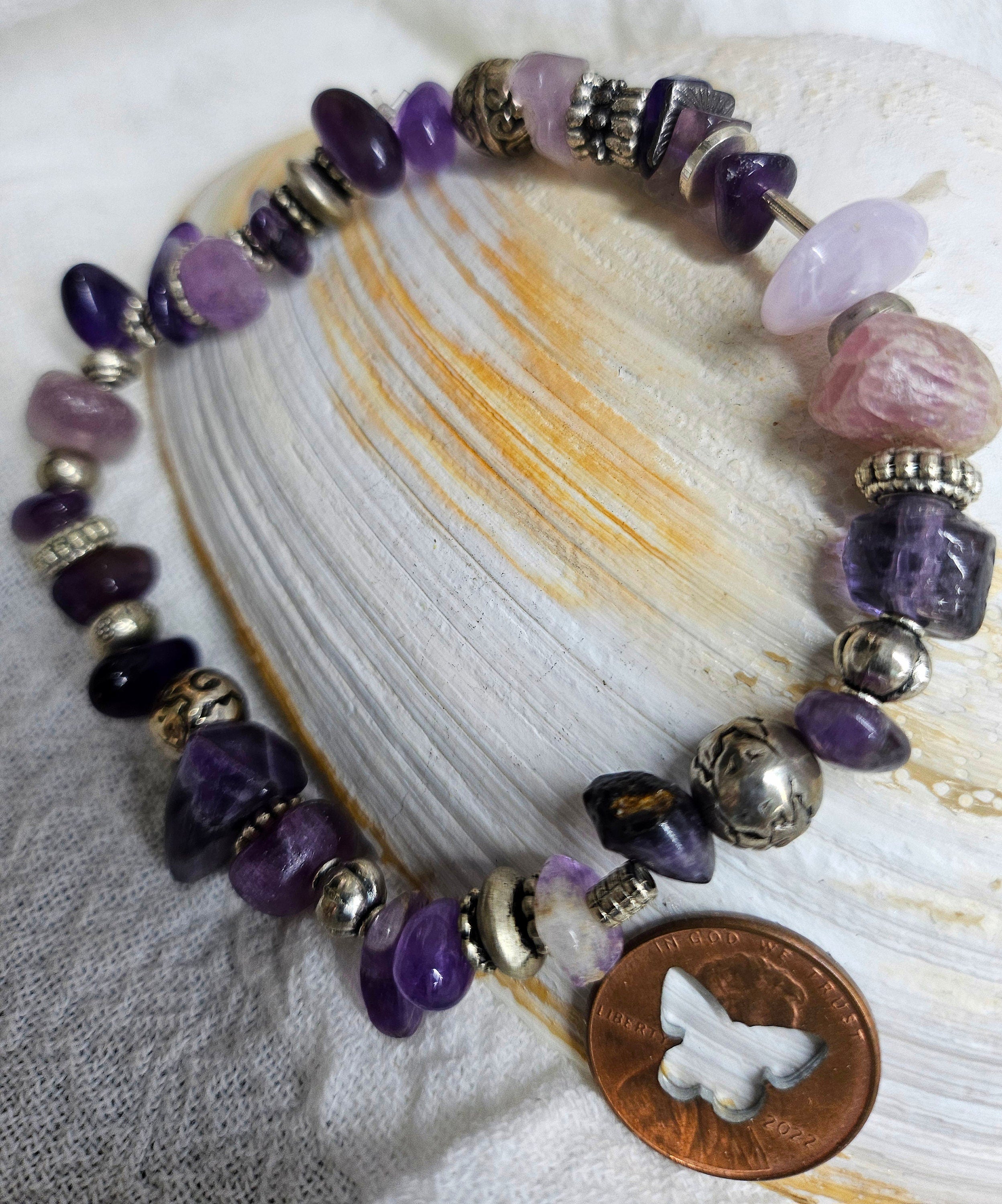 Natural Amethyst Stone Stretch Bracelet for Inner Calm Unique Style and Everyday Elegance