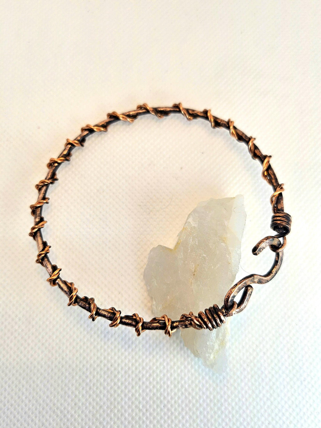 Hand Textured Copper Bracelet for Positive Energy Unique Style  Good Vibes