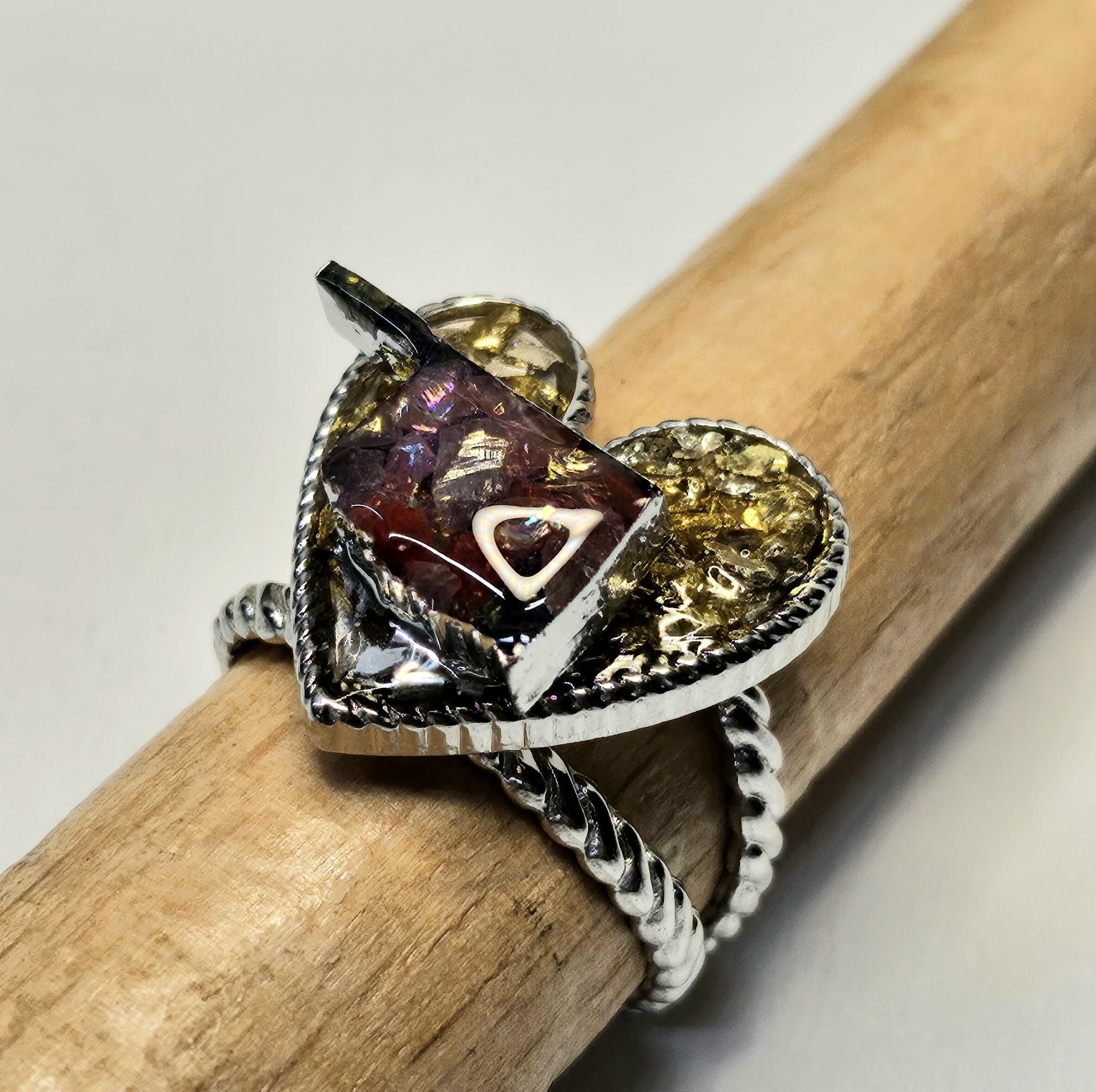 Oklahoma State Stainless Steel Ring - Rustic Boho Handmade Jewelry Gift for Her - Unique Statement Piece for Everyday Wear