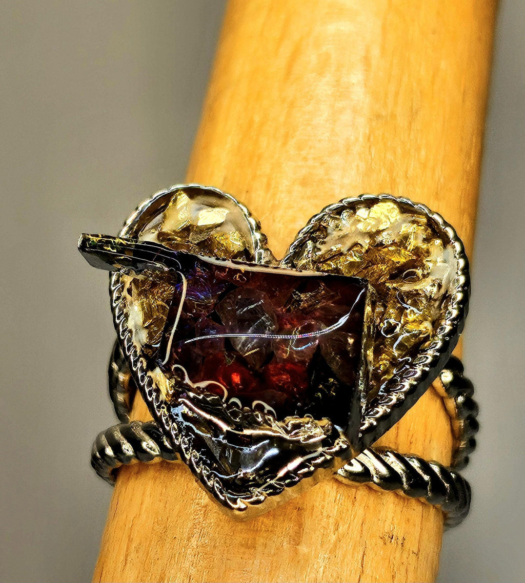 Oklahoma State Stainless Steel Ring - Rustic Boho Handmade Jewelry Gift for Her - Unique Statement Piece for Everyday Wear