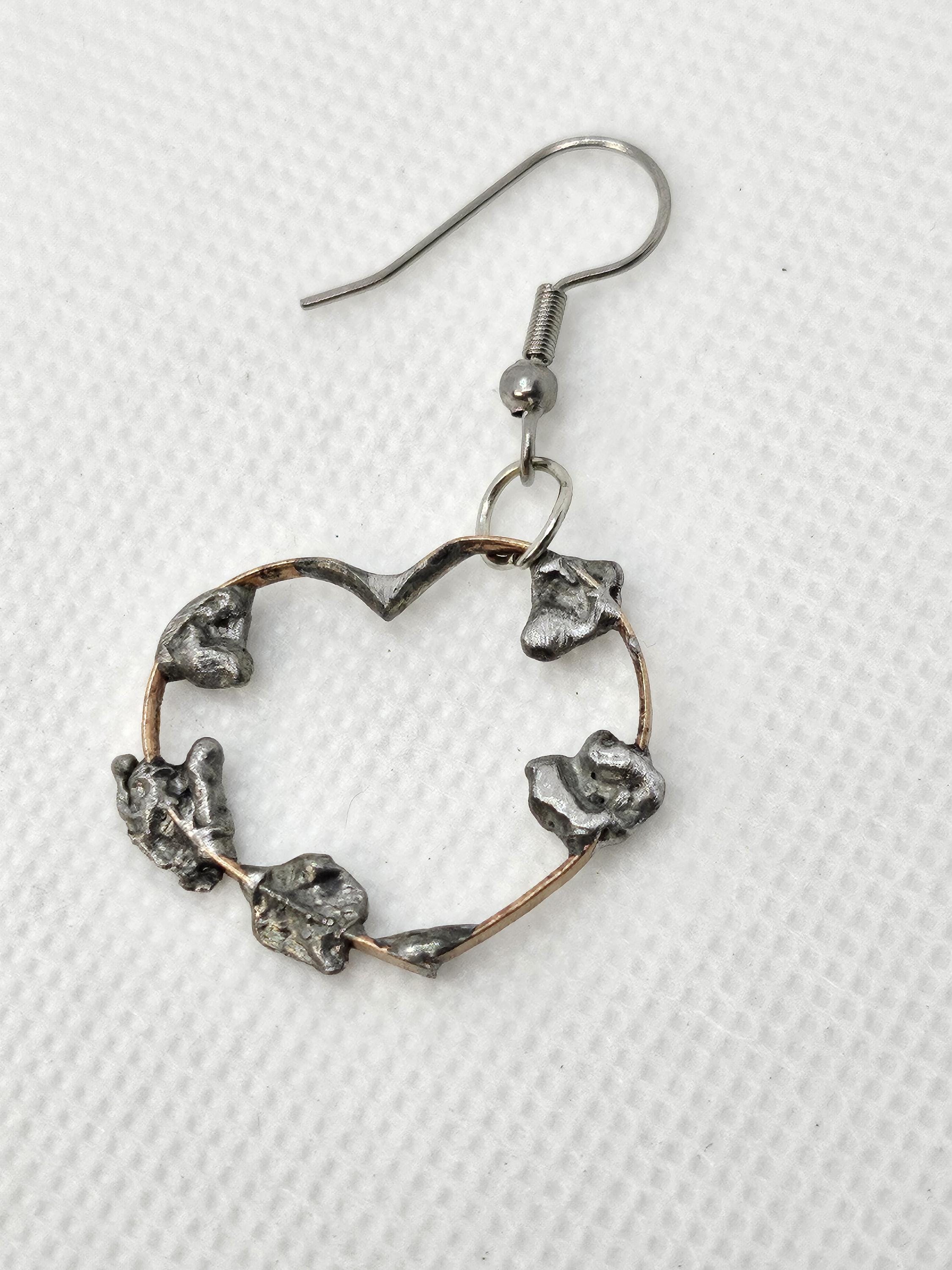 Handmade Pearl & Pyrite Pendant Necklace Earrings Set