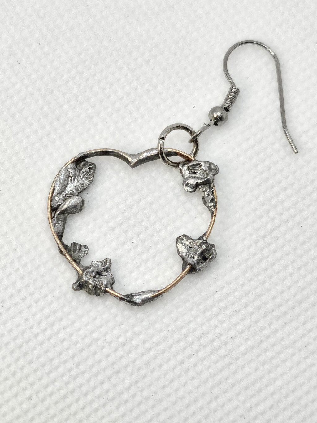 Handmade Pearl & Pyrite Pendant Necklace Earrings Set