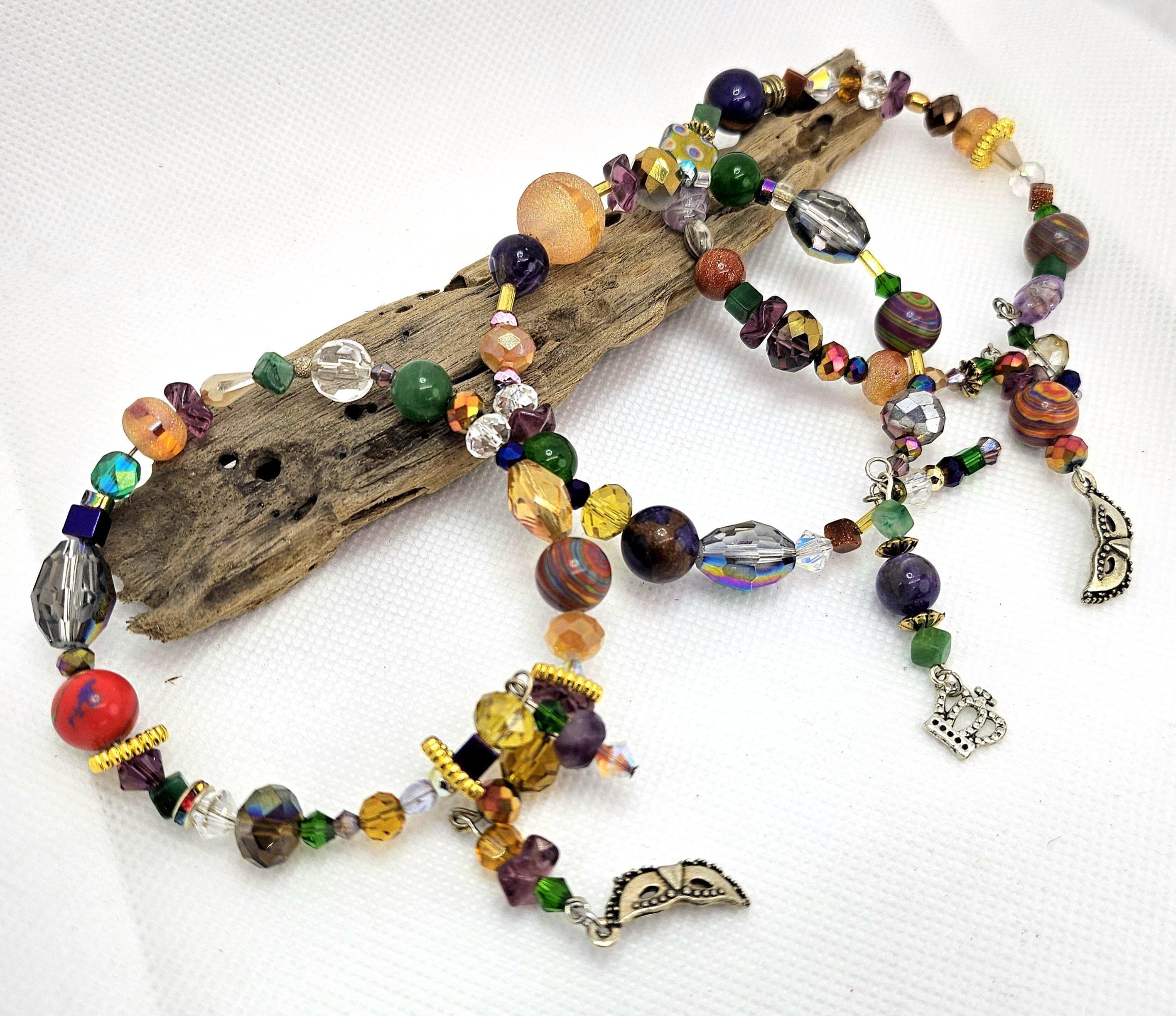 Crystal & Stone 3-Wrap Bracelet: Memory Wire Bangle