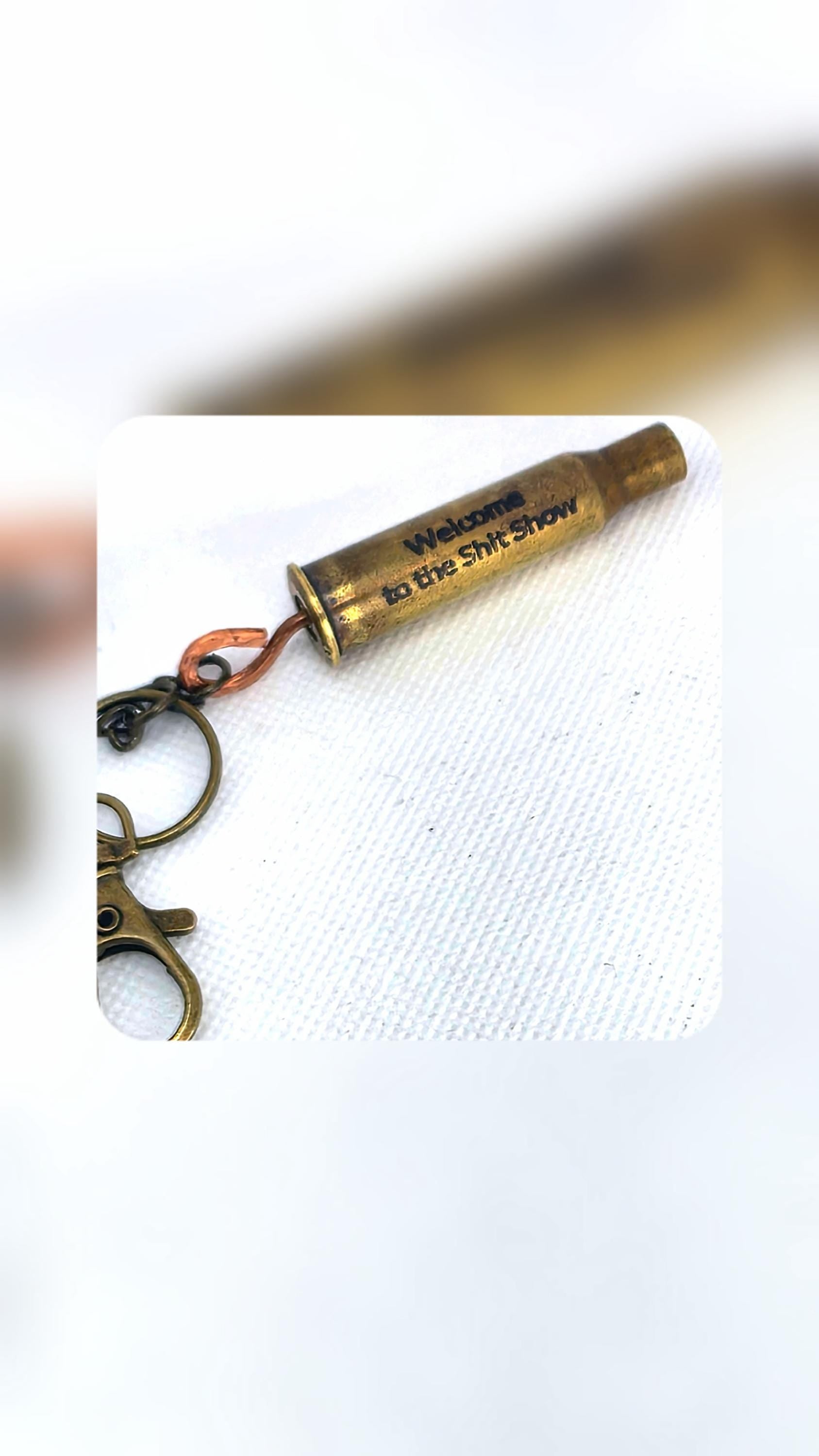 Brass Bullet, gift for him, real Brass empty rounds, hunting jewelry, key ring, key chains Brass Bullet Keychain, Gift for Him, Hunting