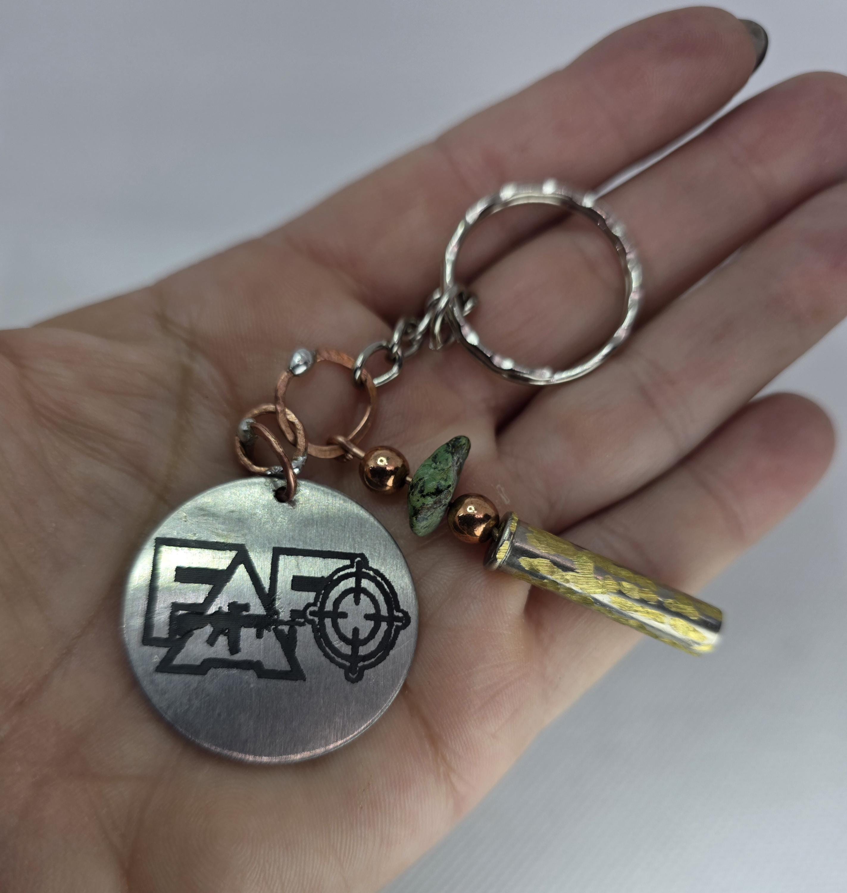 Brass Bullet, gift for him, real Brass empty rounds, hunting jewelry, key ring, key chains Brass Bullet Keychain, Gift for Him, Hunting